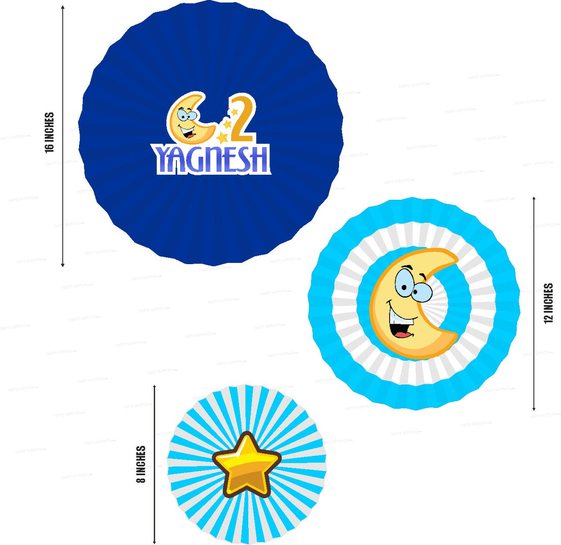 Twinkle Twinkle Little Star Boy Theme Paper Fan