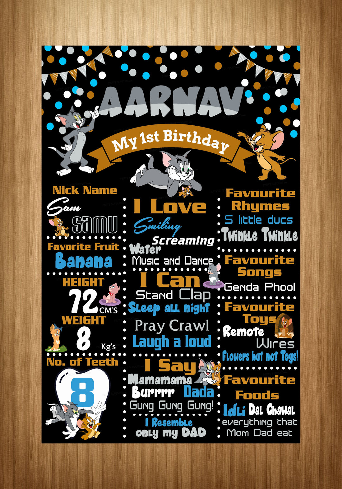 Tom & Jerry Theme Chalk Board