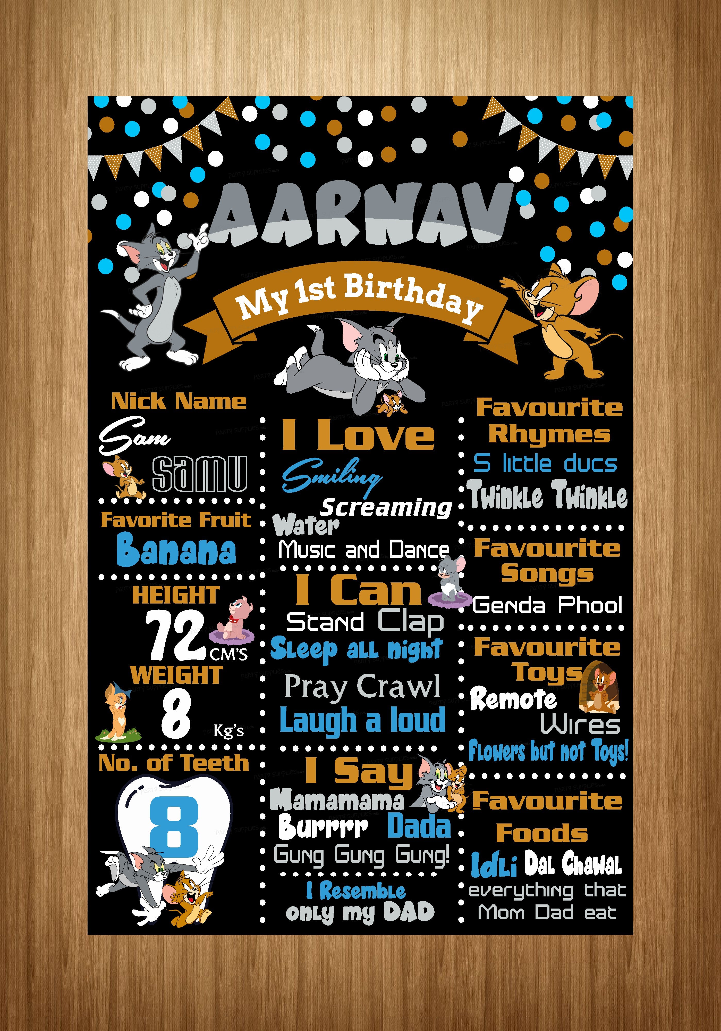 Tom & Jerry Theme Chalk Board