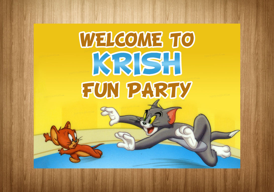 Tom & Jerry Theme Customized Welcome Poster