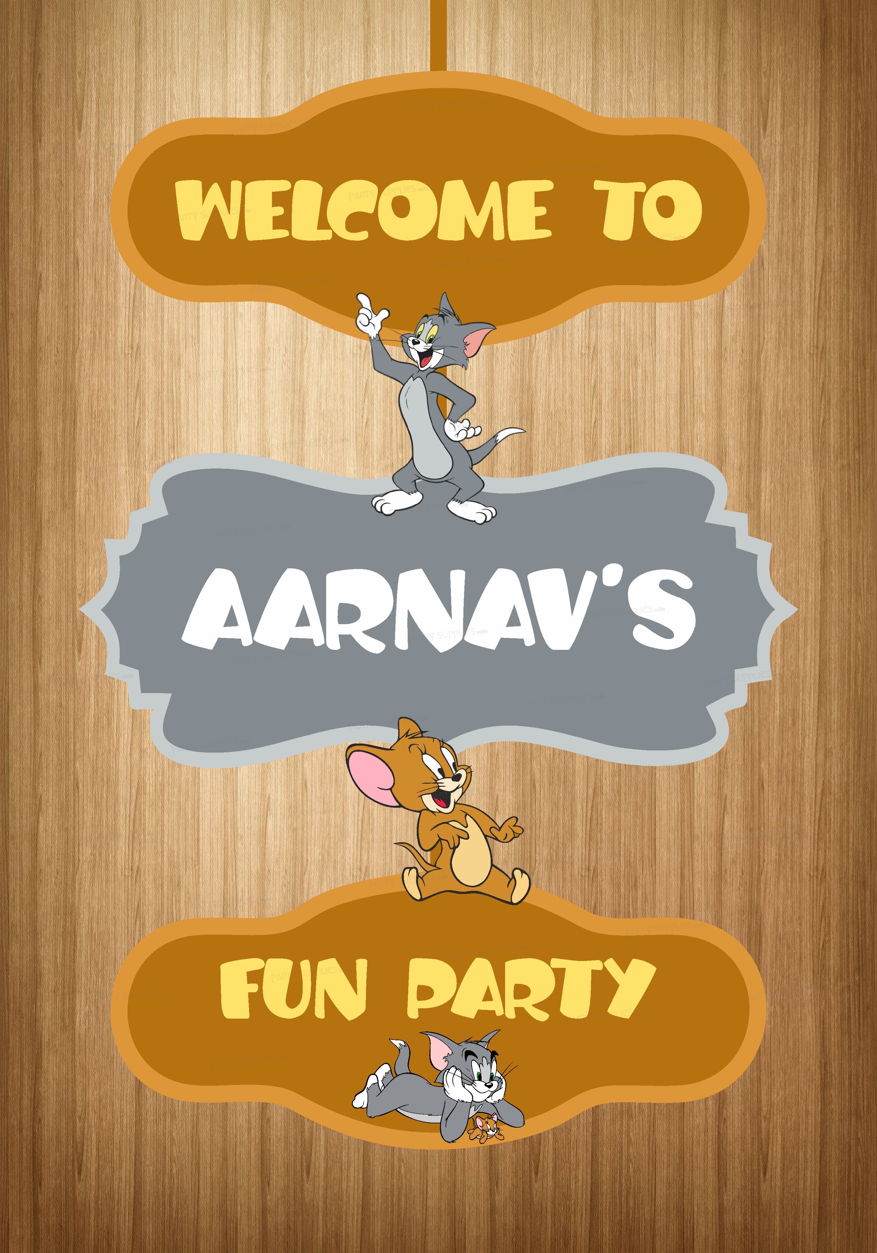Tom & Jerry Theme Door poster