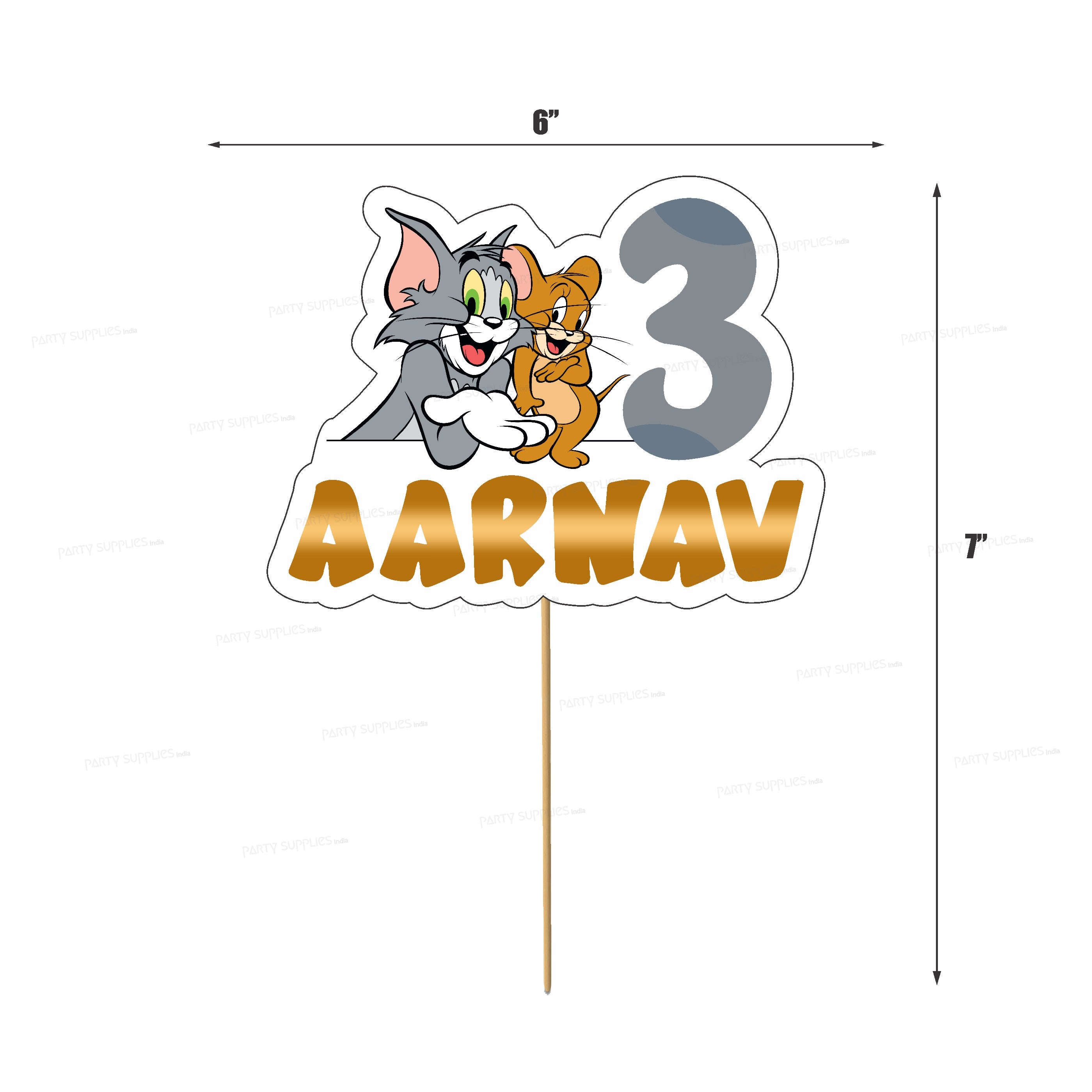 Tom & Jerry Theme Cake Topper