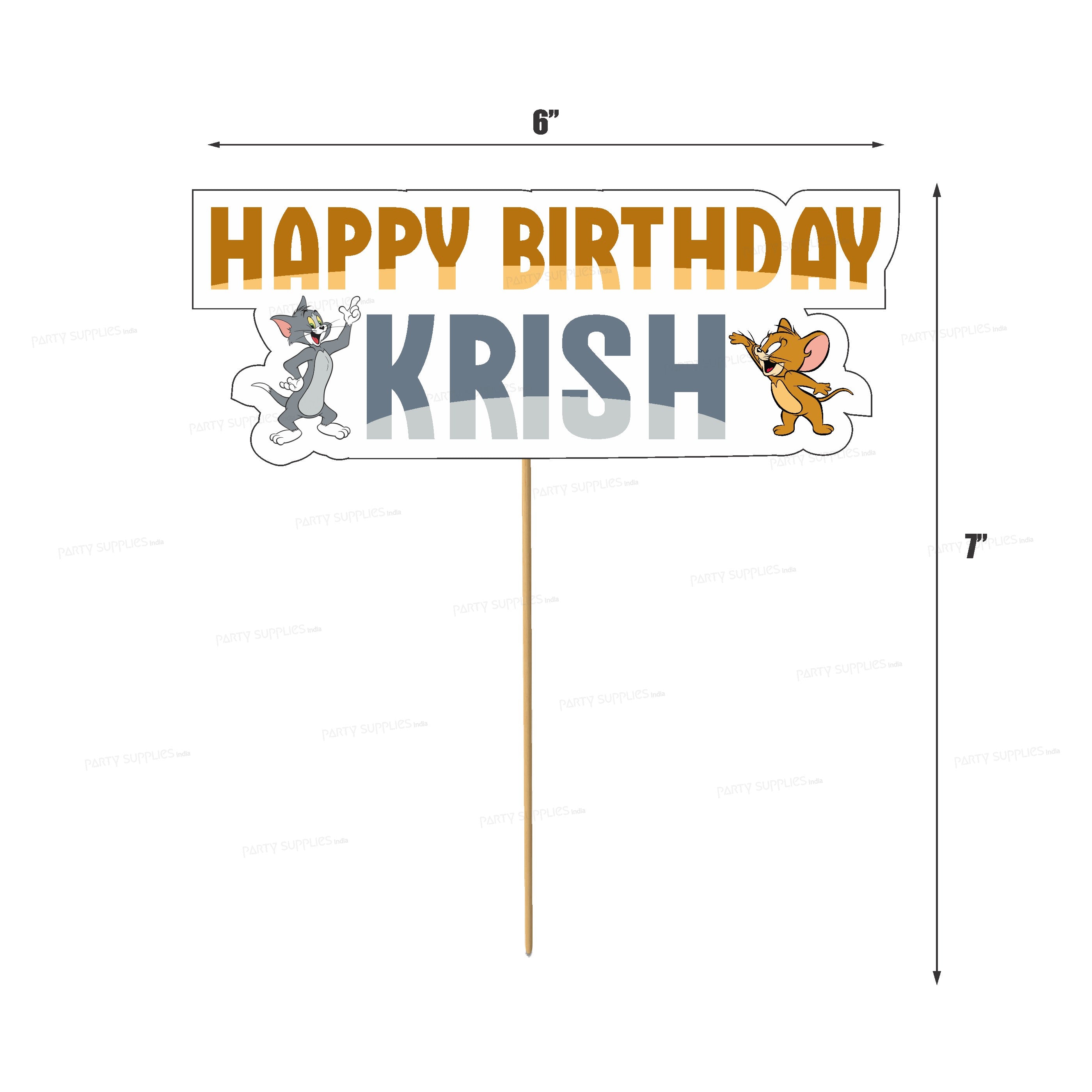 Tom & Jerry Theme Customized Cake Topper