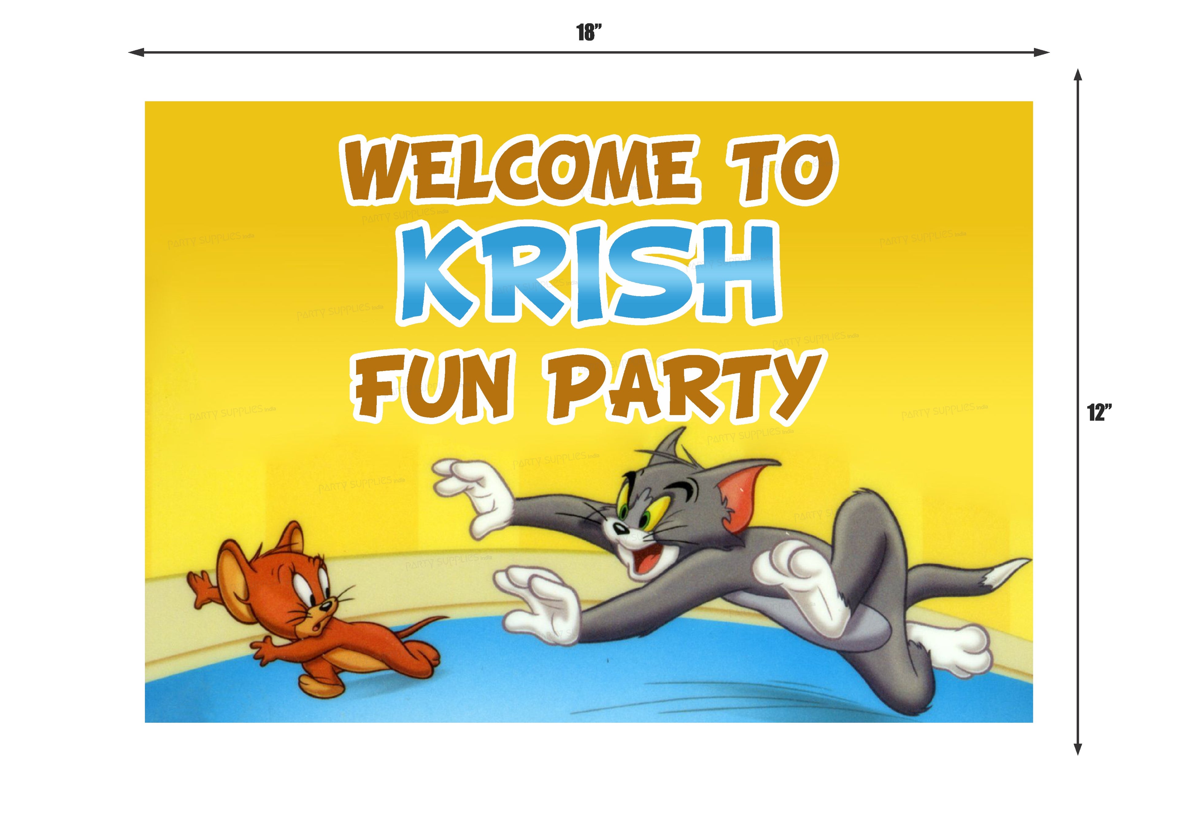 Tom & Jerry Theme Customized Welcome Poster