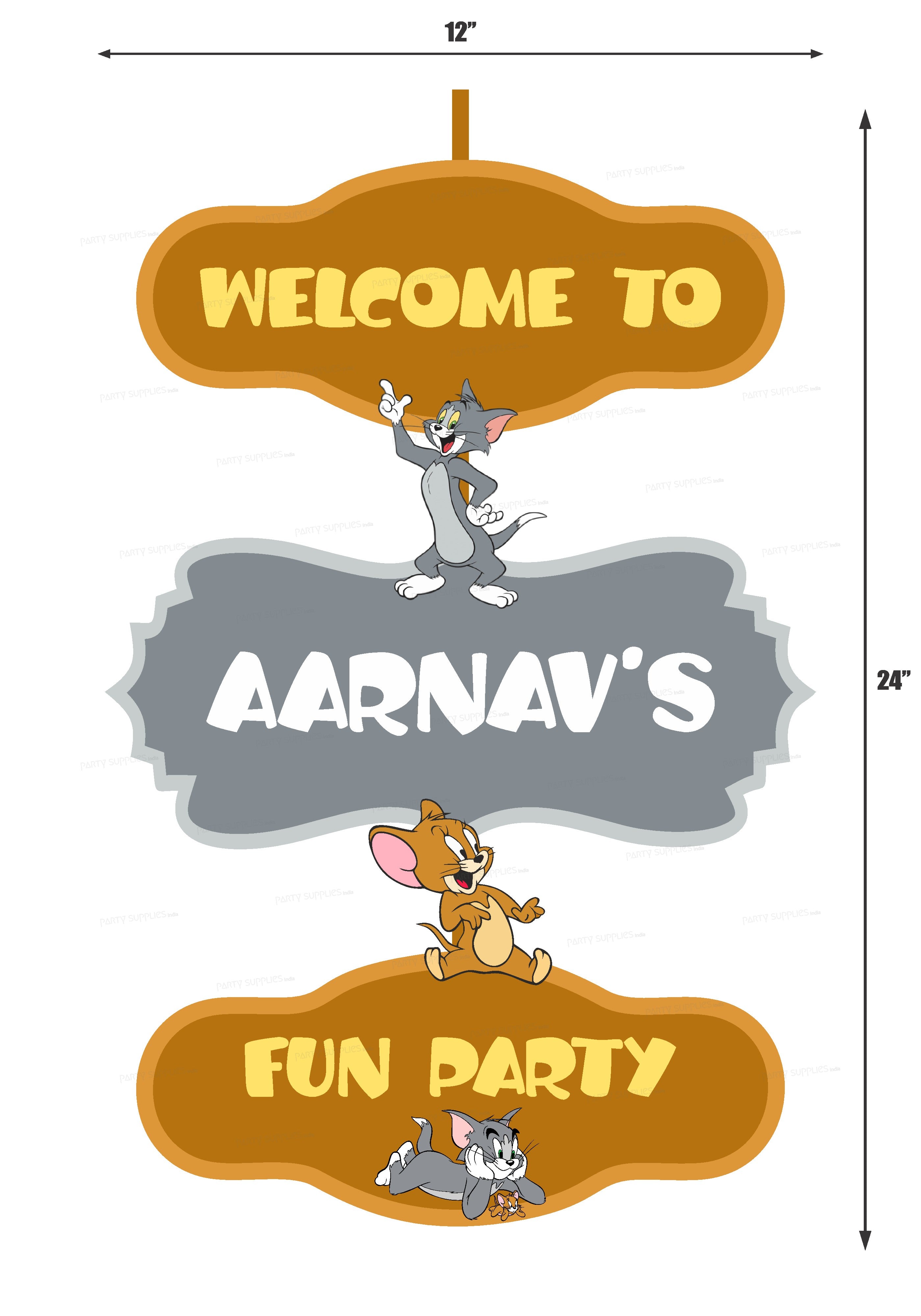 Tom & Jerry Theme Door poster