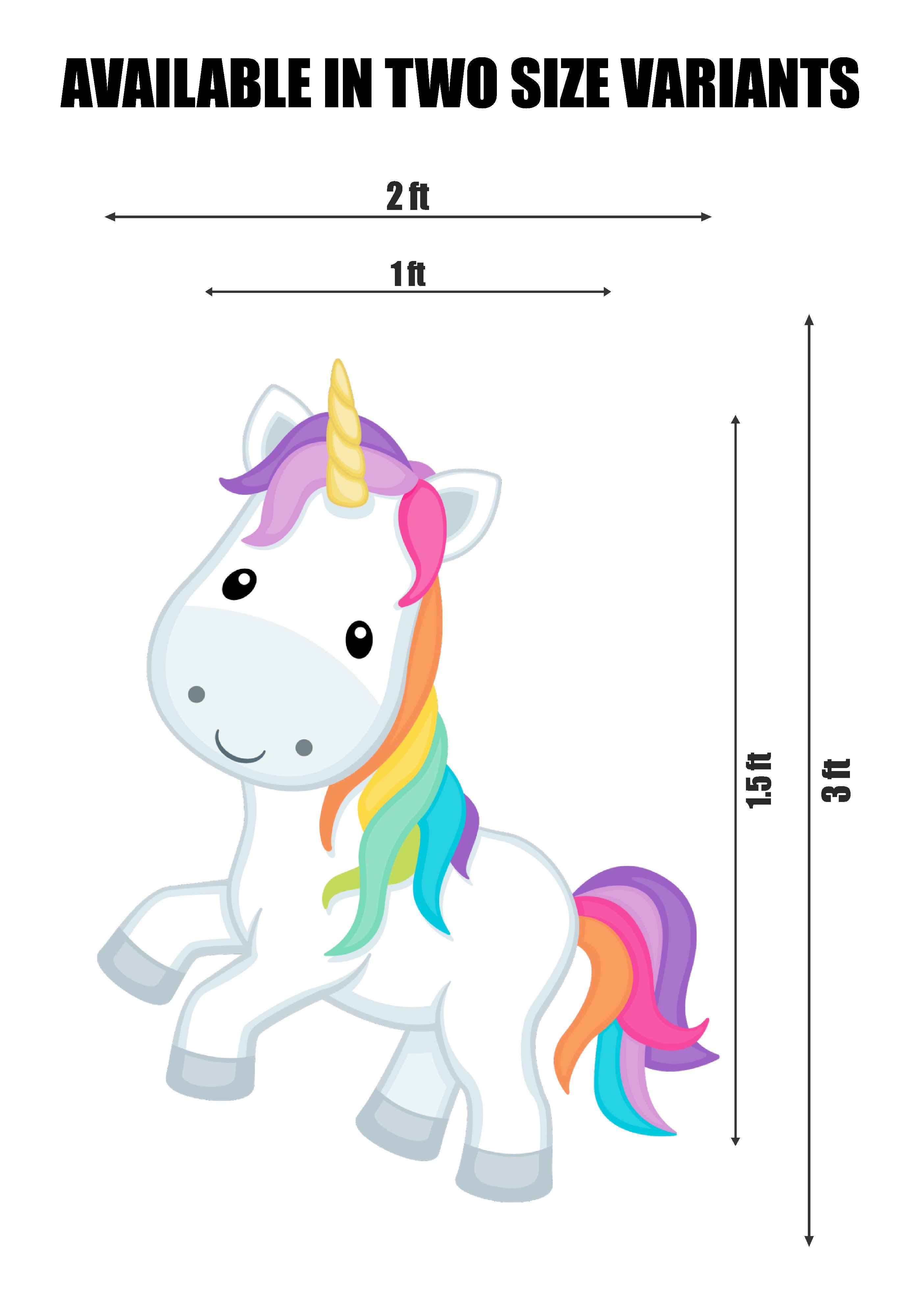Unicorn Theme Horse Posing Cutout