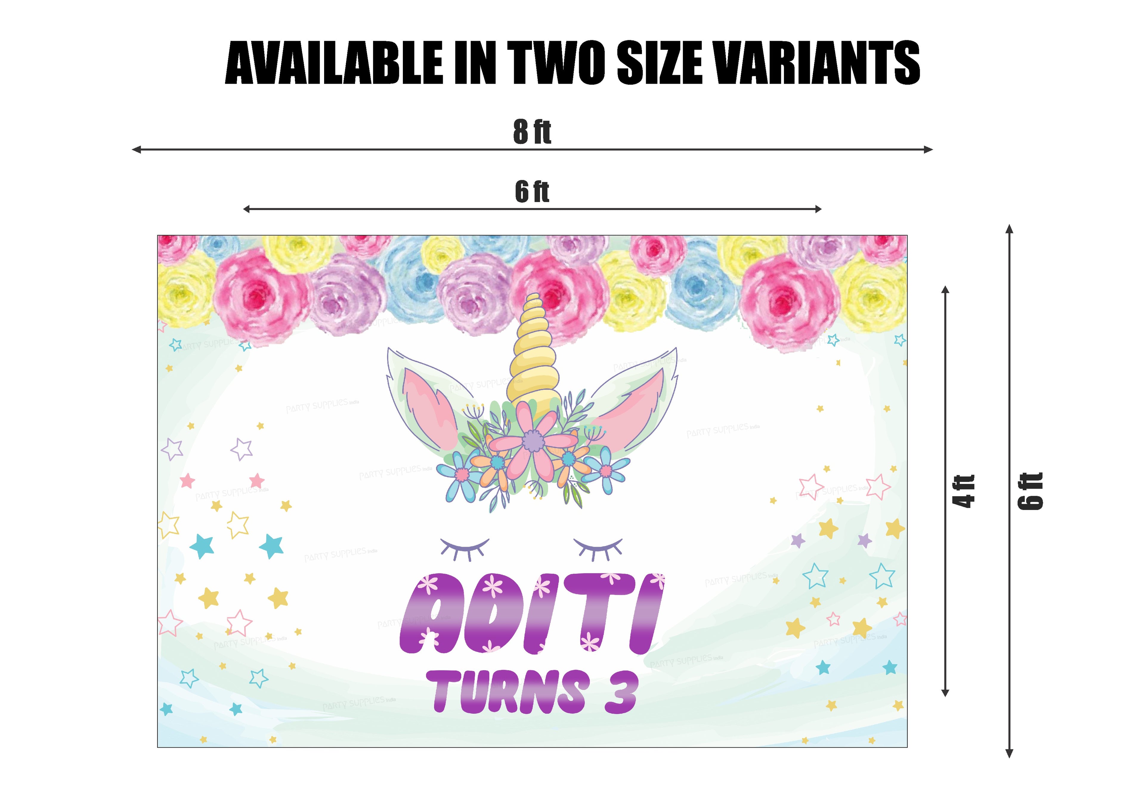 Unicorn Theme Personalized Backdrop