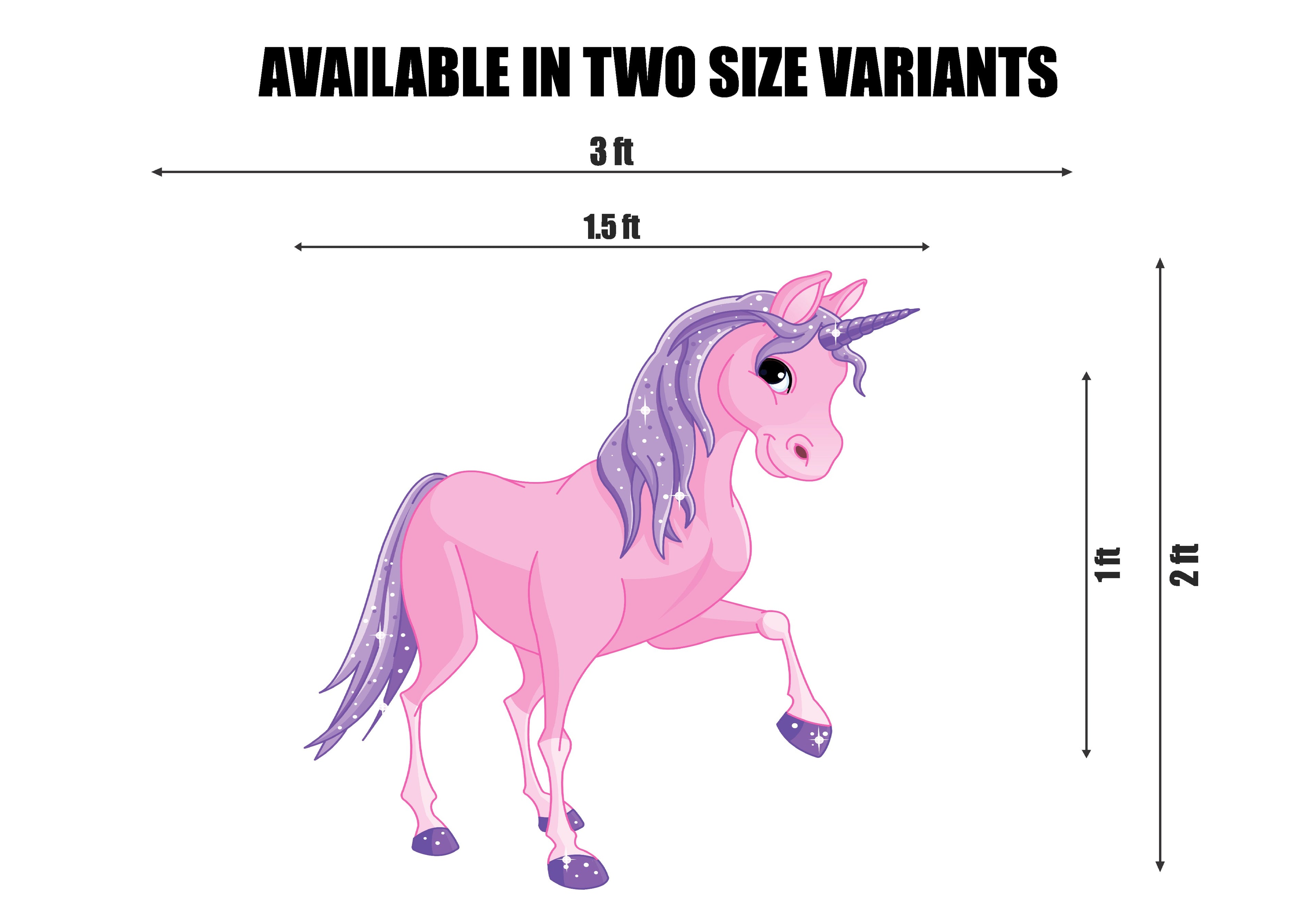 Unicorn Theme Pink Horse Cutout