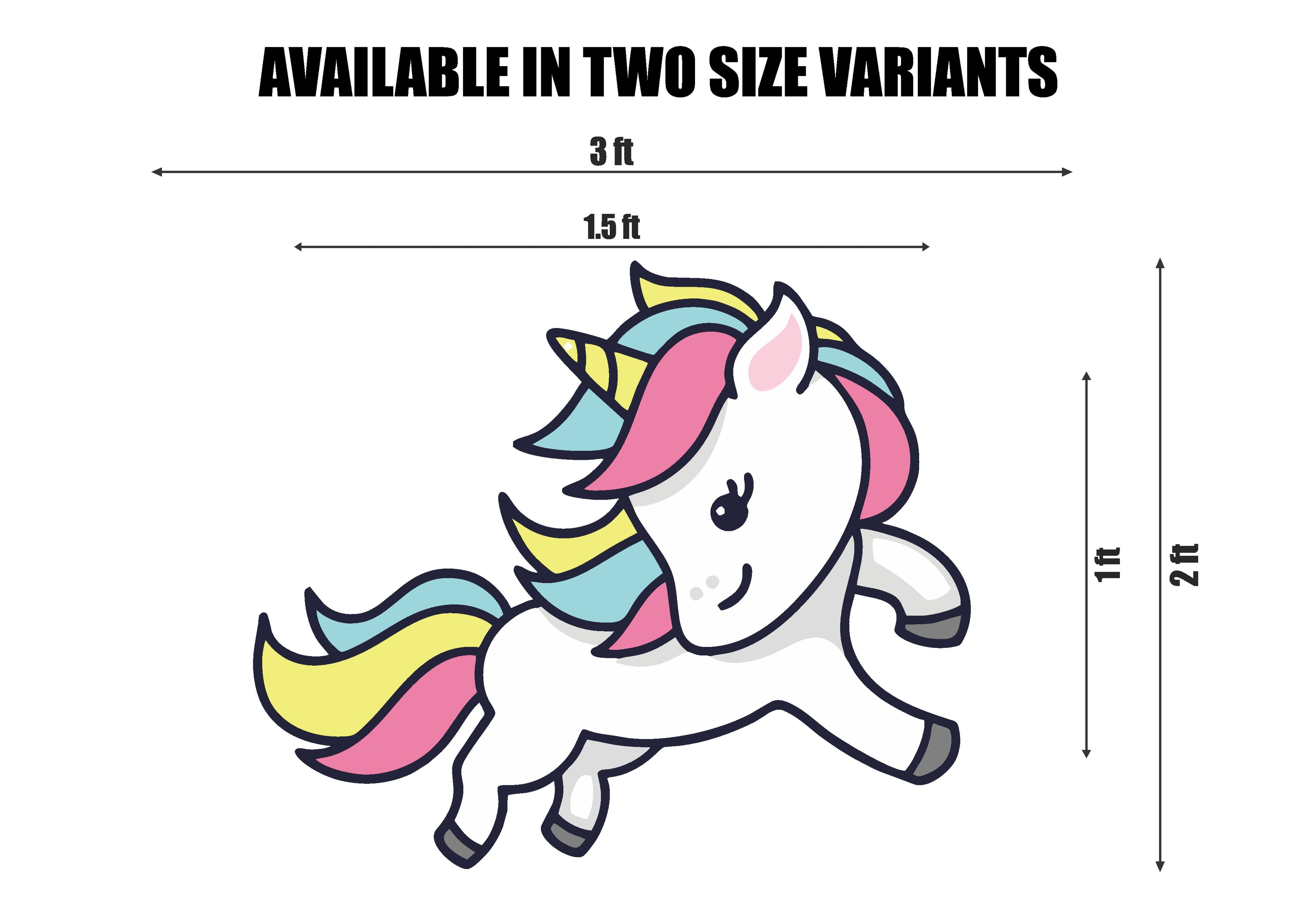 Unicorn Theme White Horse Cutout