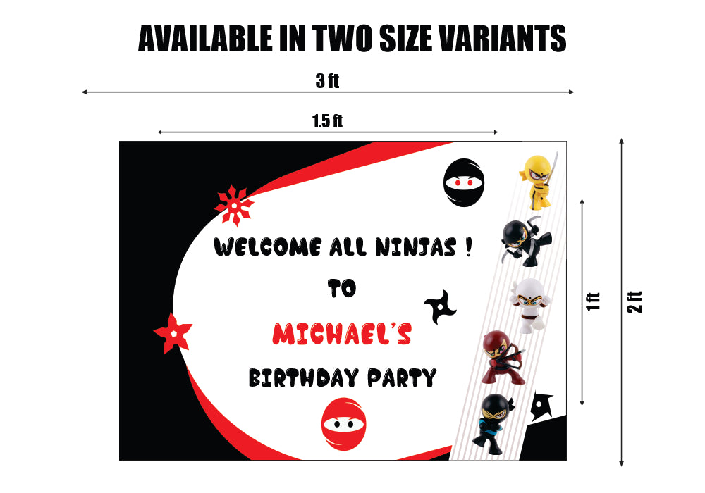 Ninja Theme Personalized Welcome Board