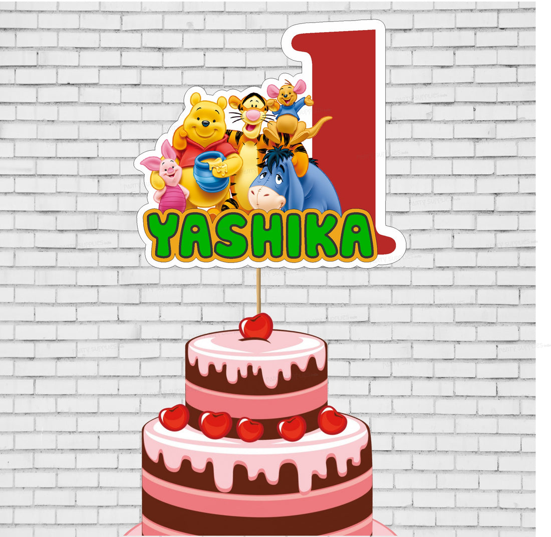 Winnie the Pooh Theme Customized Cake Topper