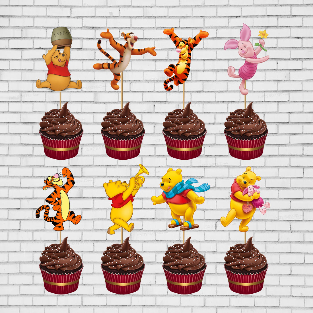PSI Winnie the Pooh Theme Cup Cake Topper