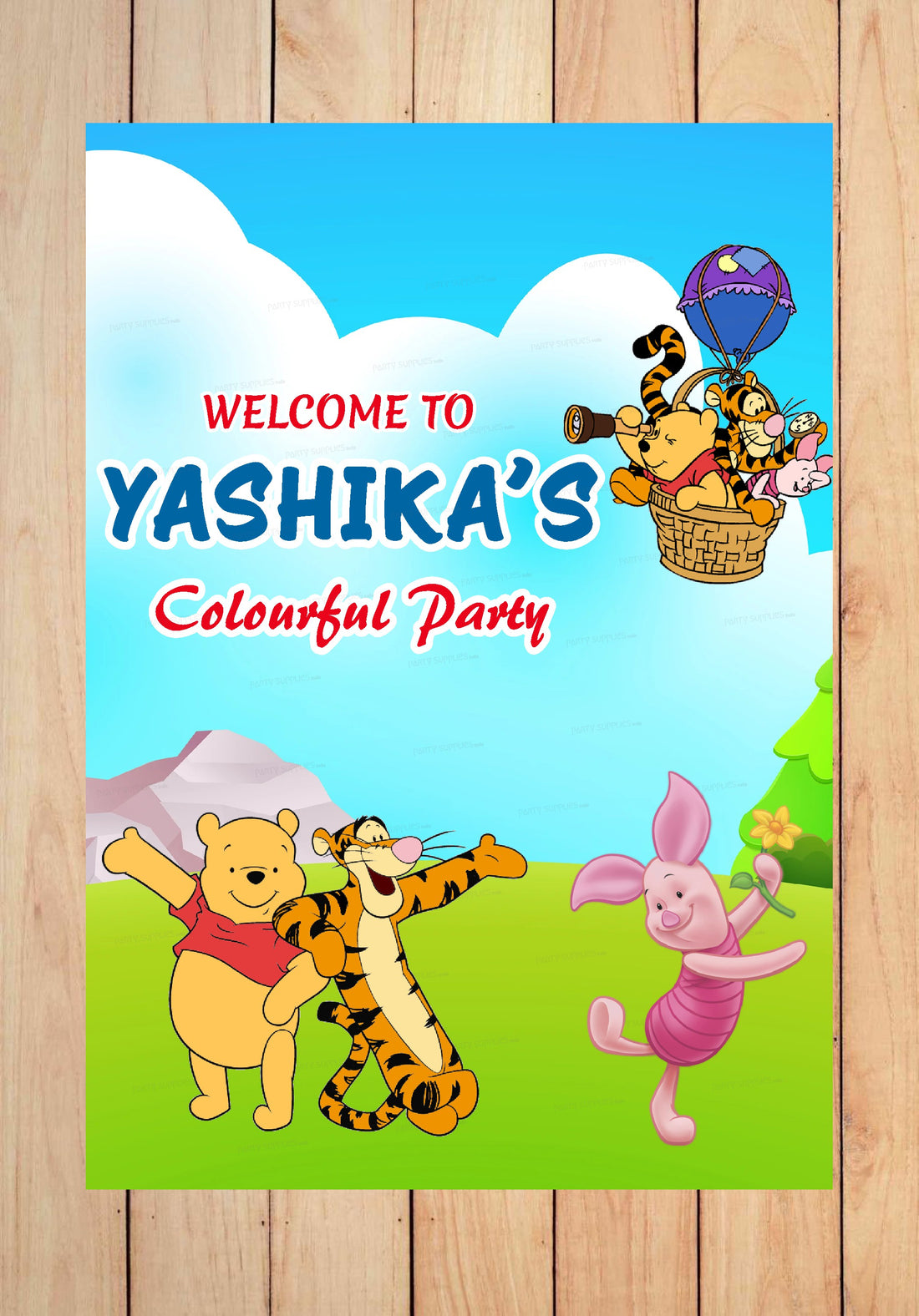 Winnie the Pooh Theme Welcome Board