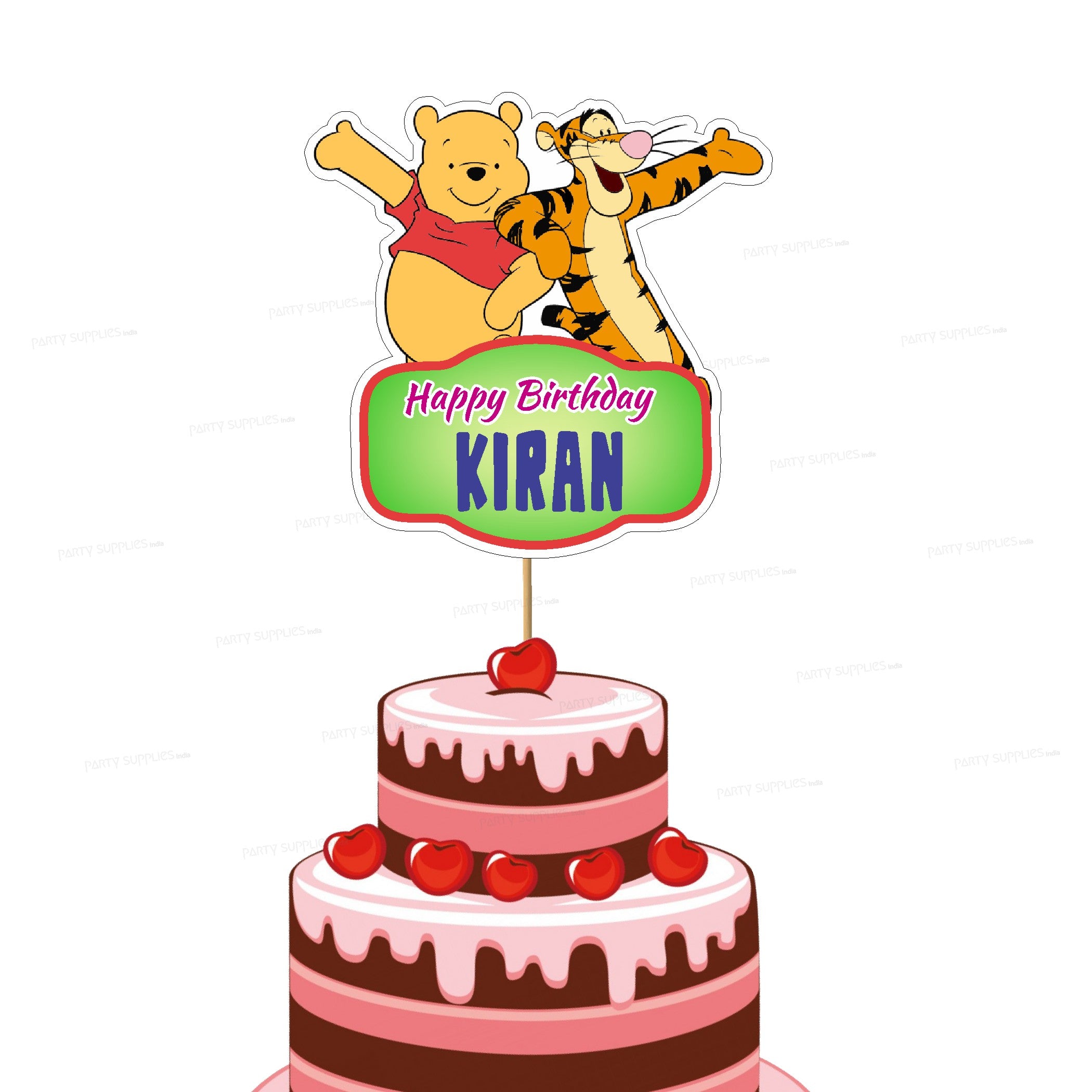 Winnie the Pooh Theme Cake Topper