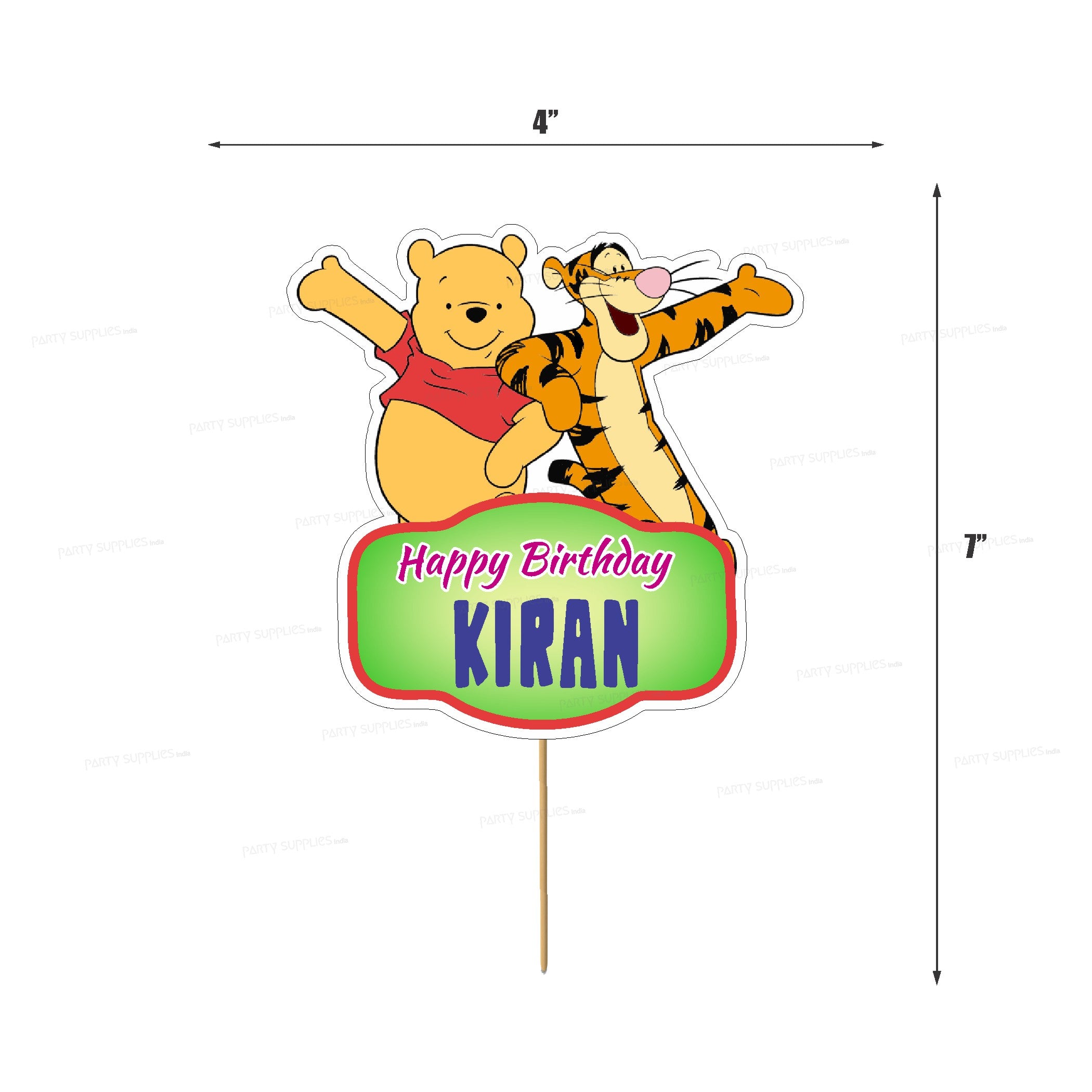 Winnie the Pooh Theme Cake Topper