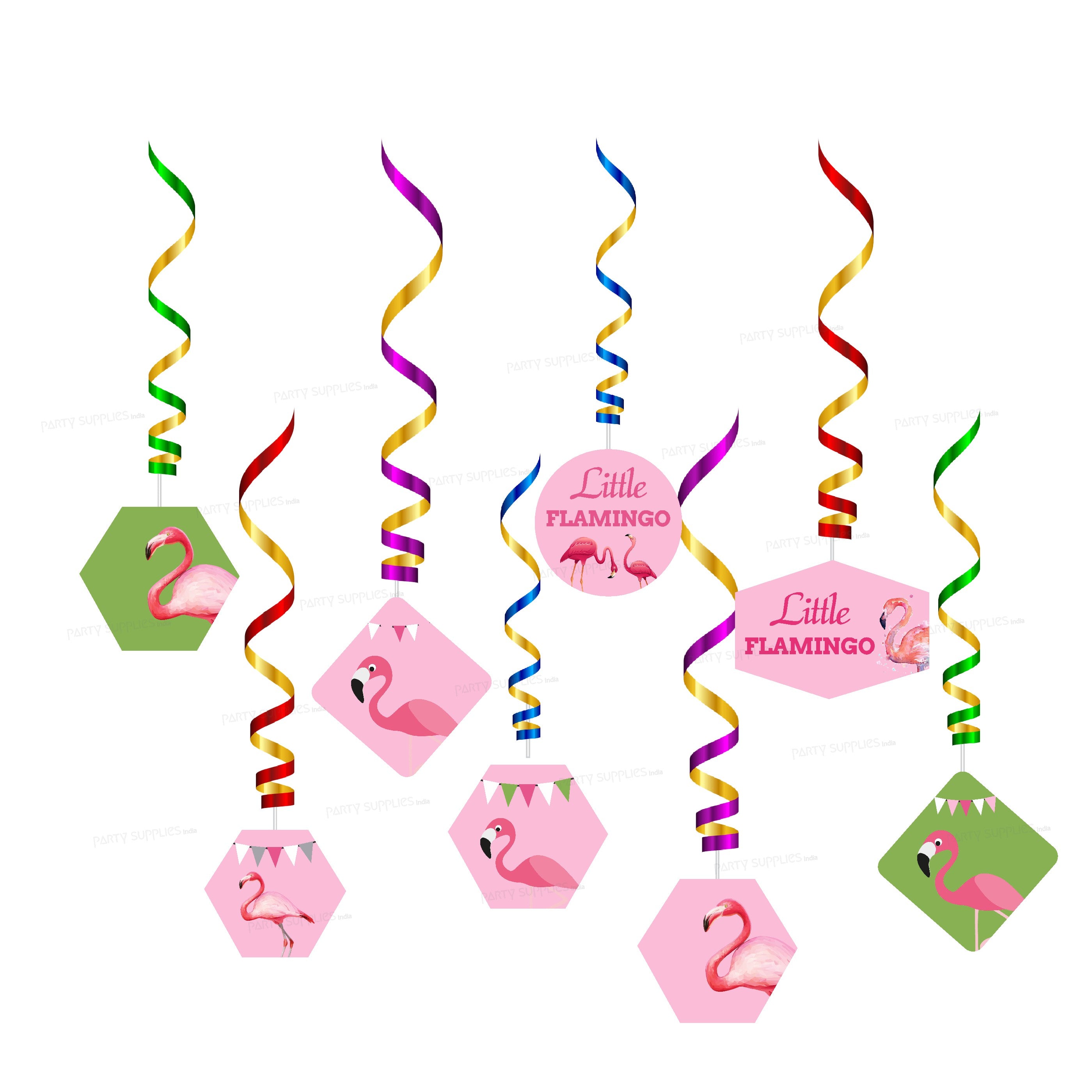 Flamingo Theme Swirls