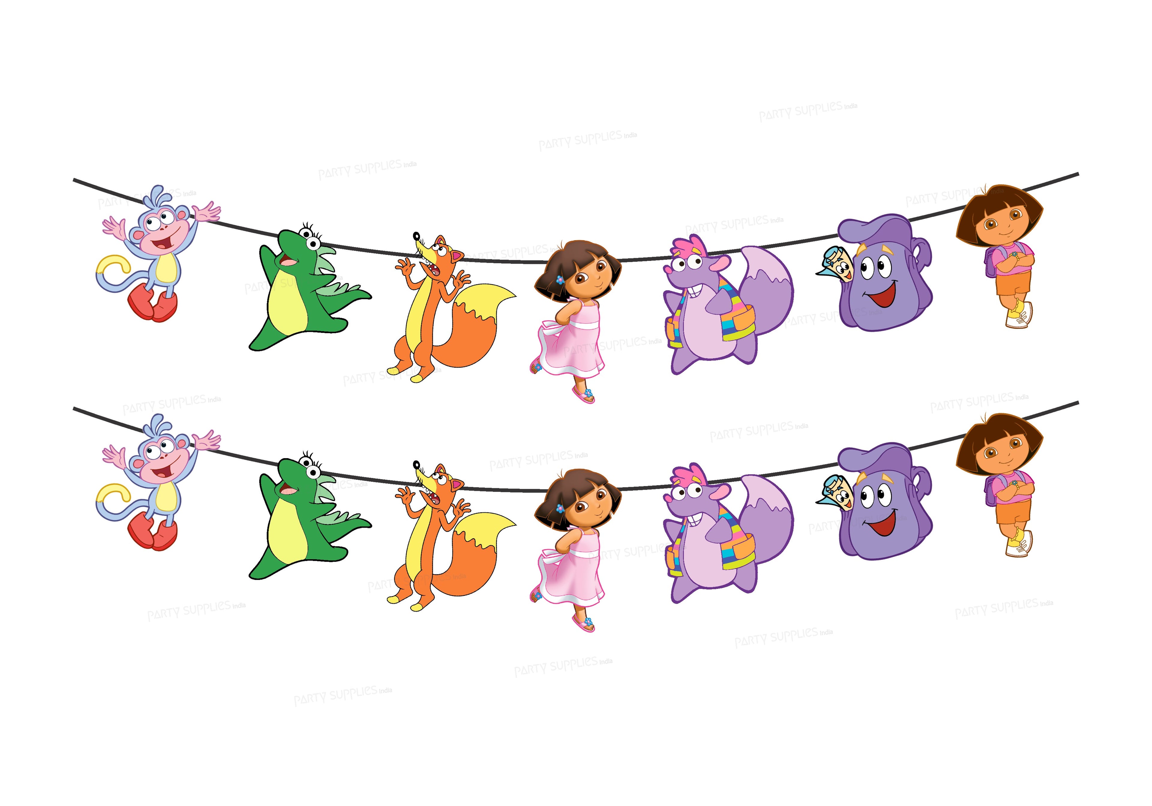 Dora Theme Characters Hanging