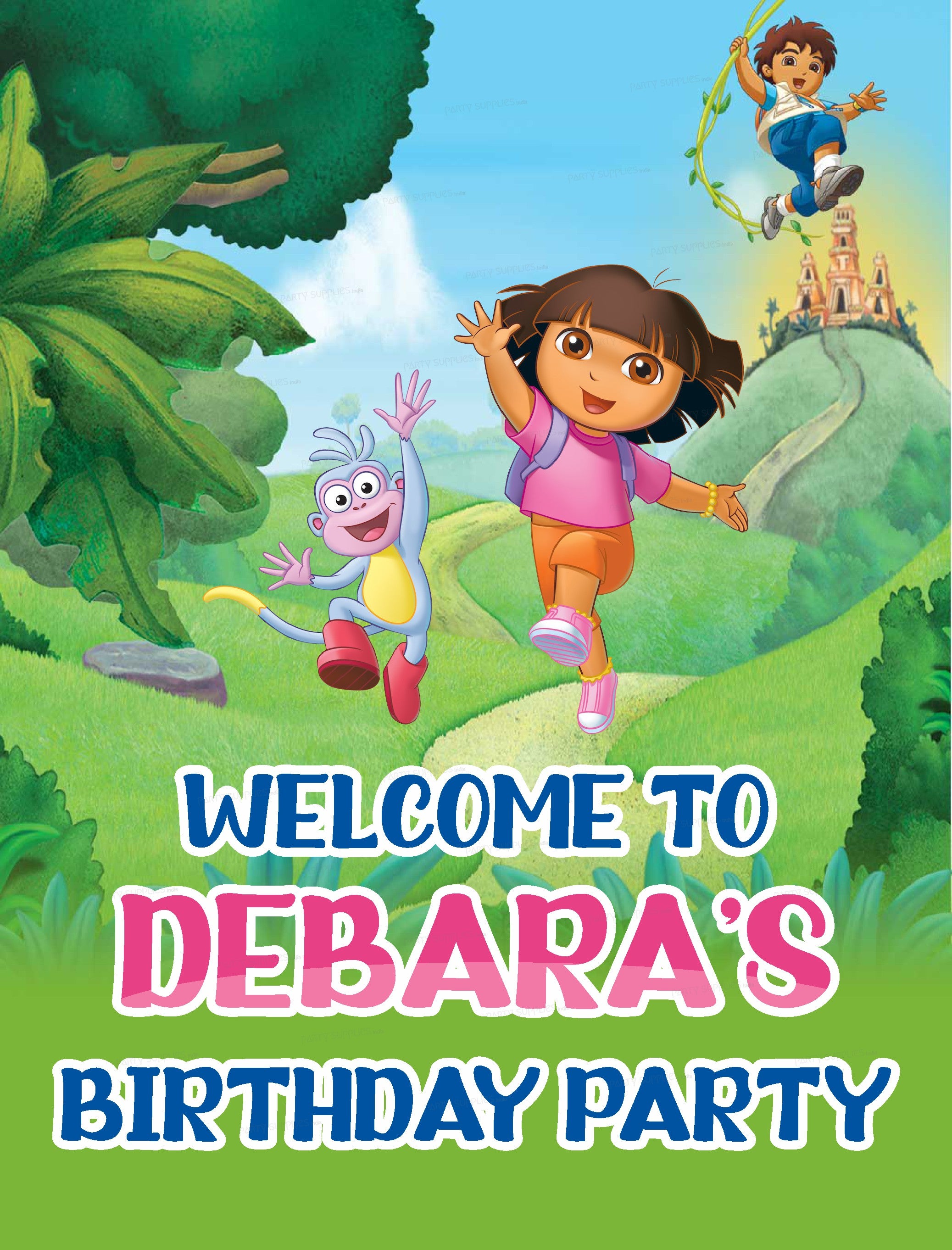Dora Theme Welcome Board