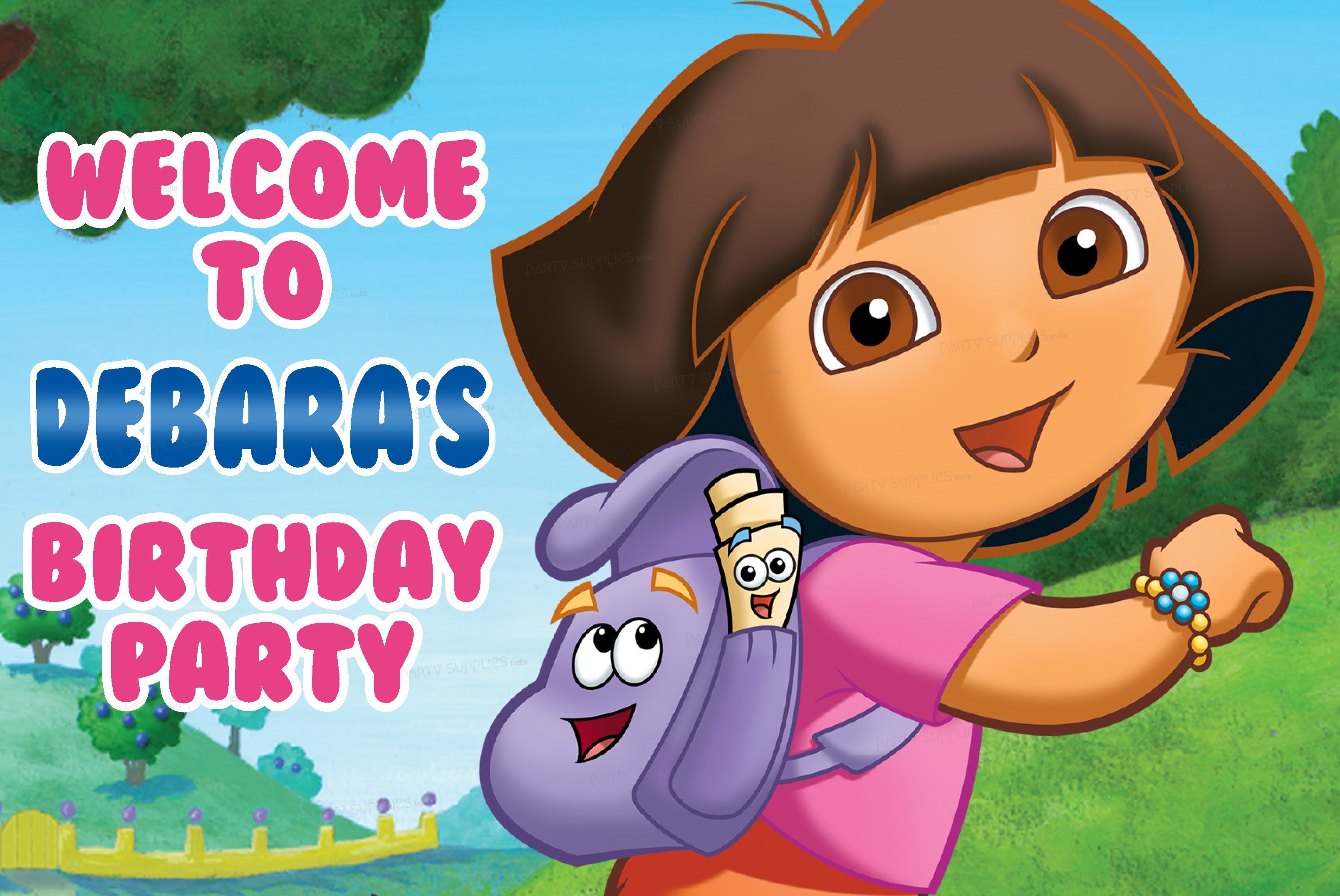 Dora Theme Customized Welcome Board