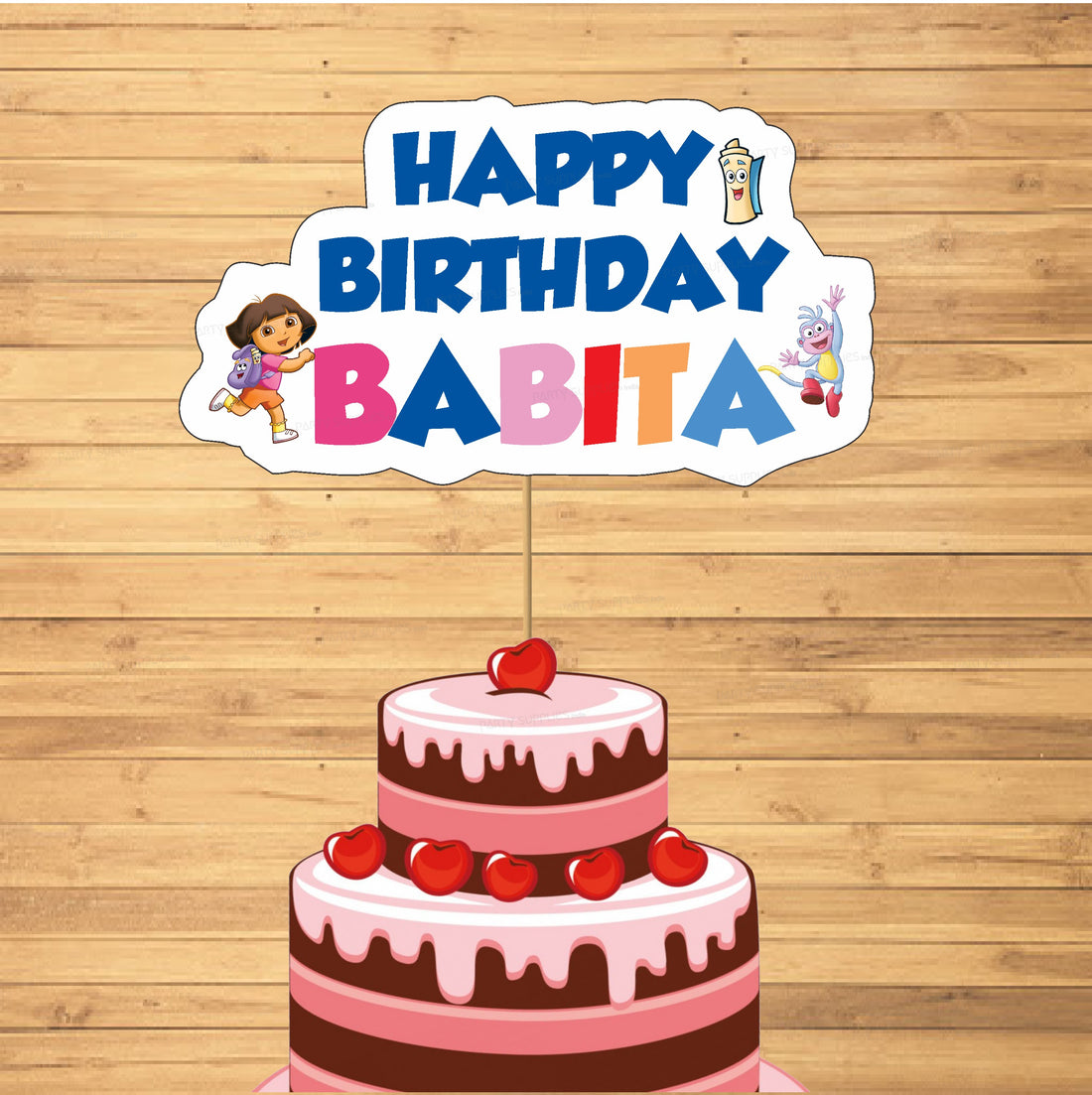 Dora Theme Cake Topper
