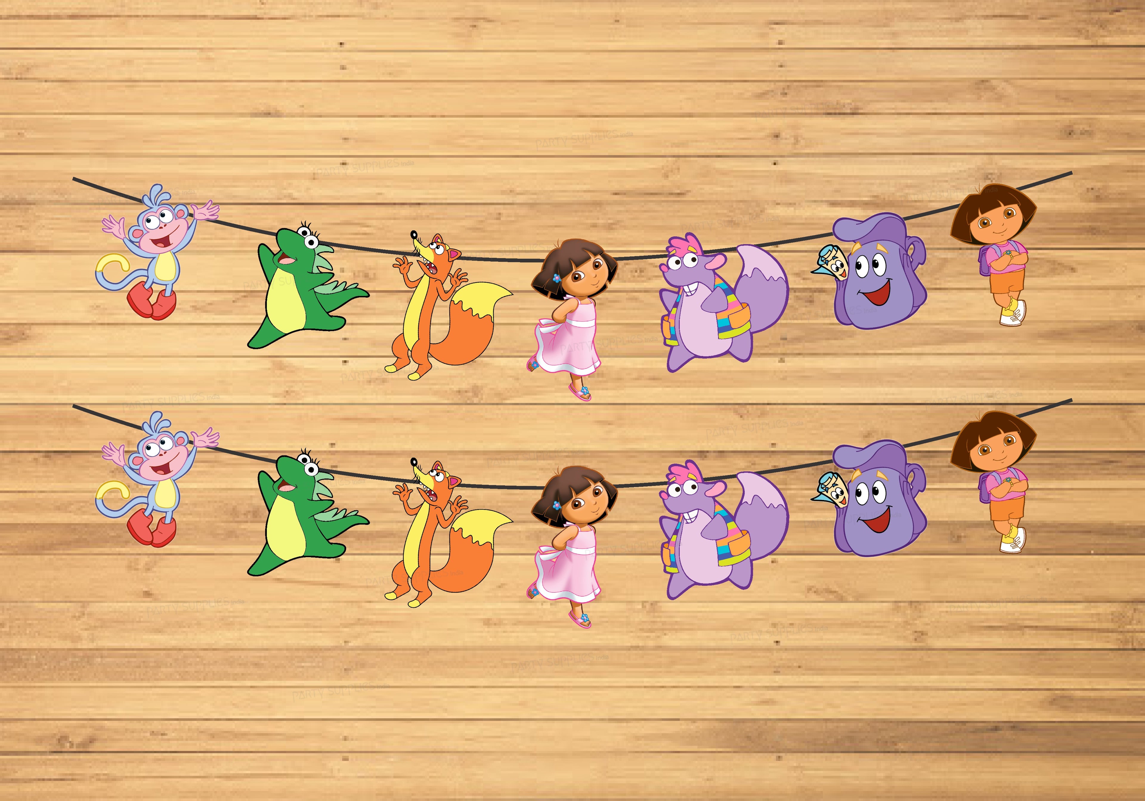 Dora Theme Characters Hanging