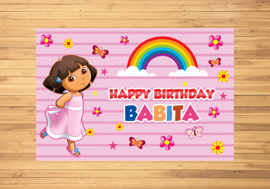 Dora Theme Rainbow Backdrop