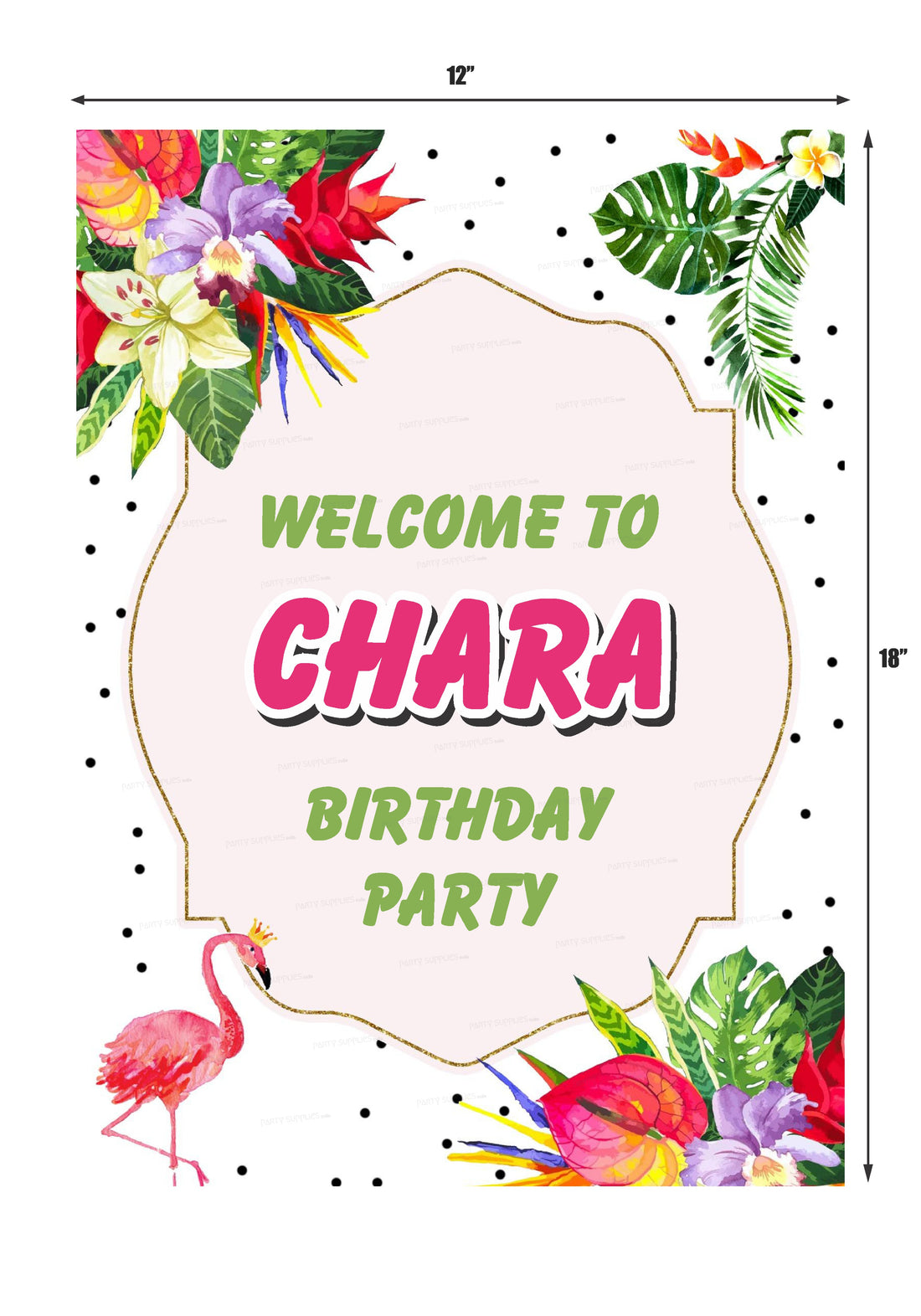 Flamingo Theme Welcome Board