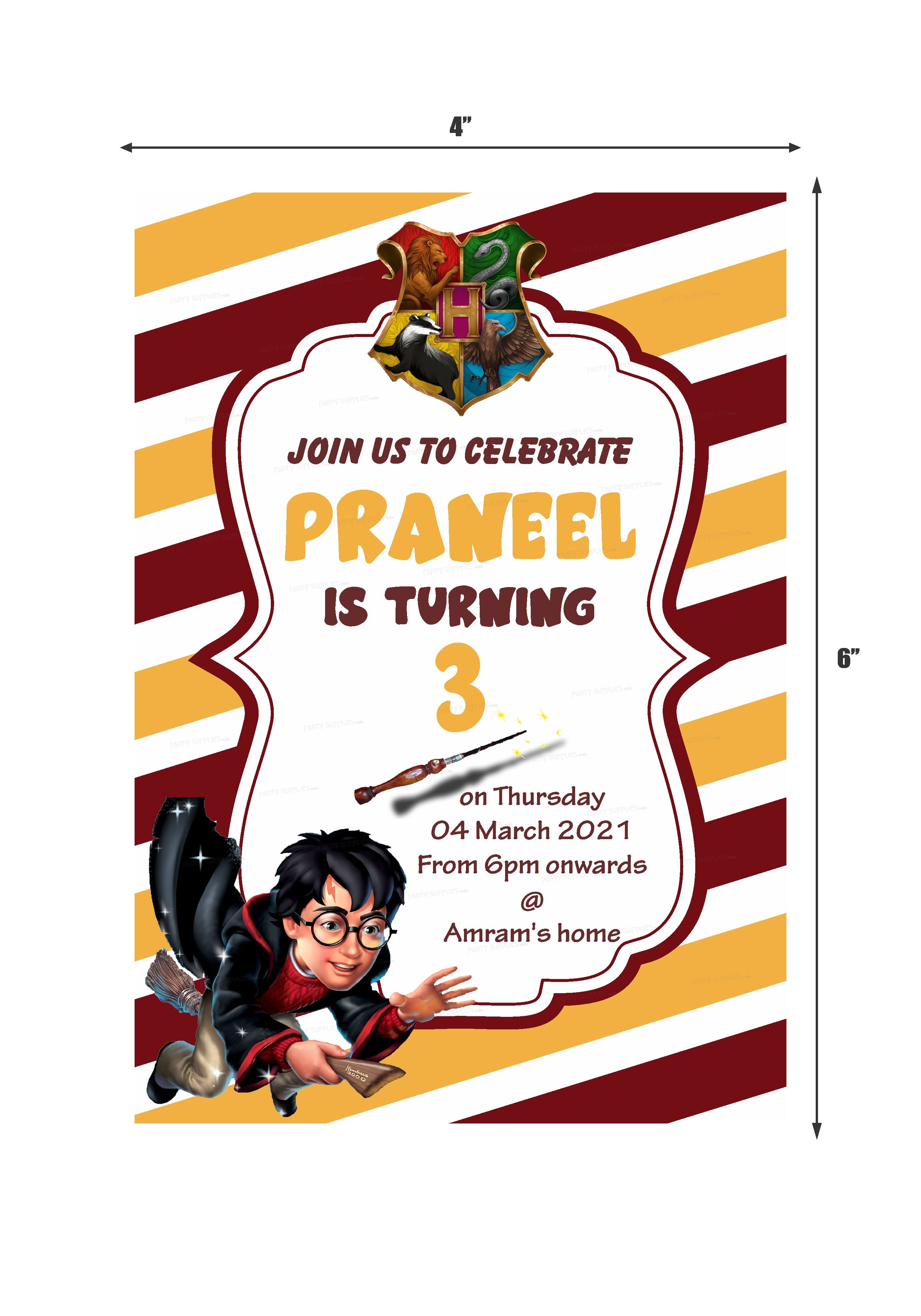 Harry Potter Theme Invite