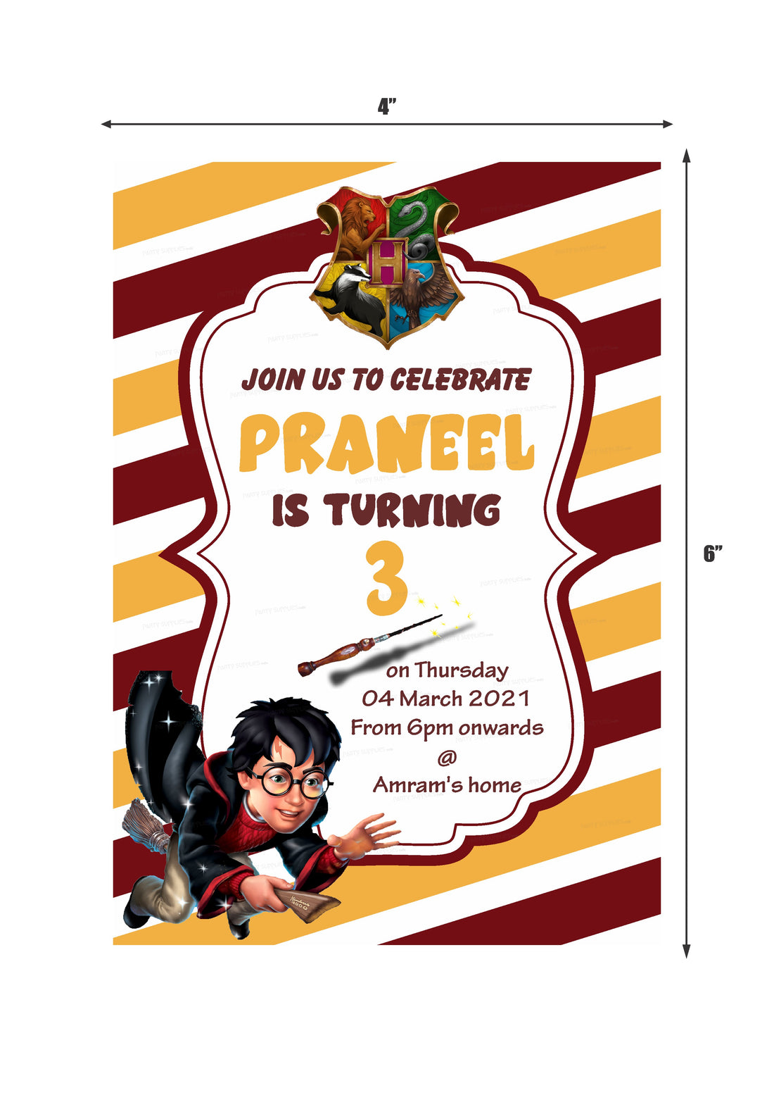 Harry Potter Theme Invite