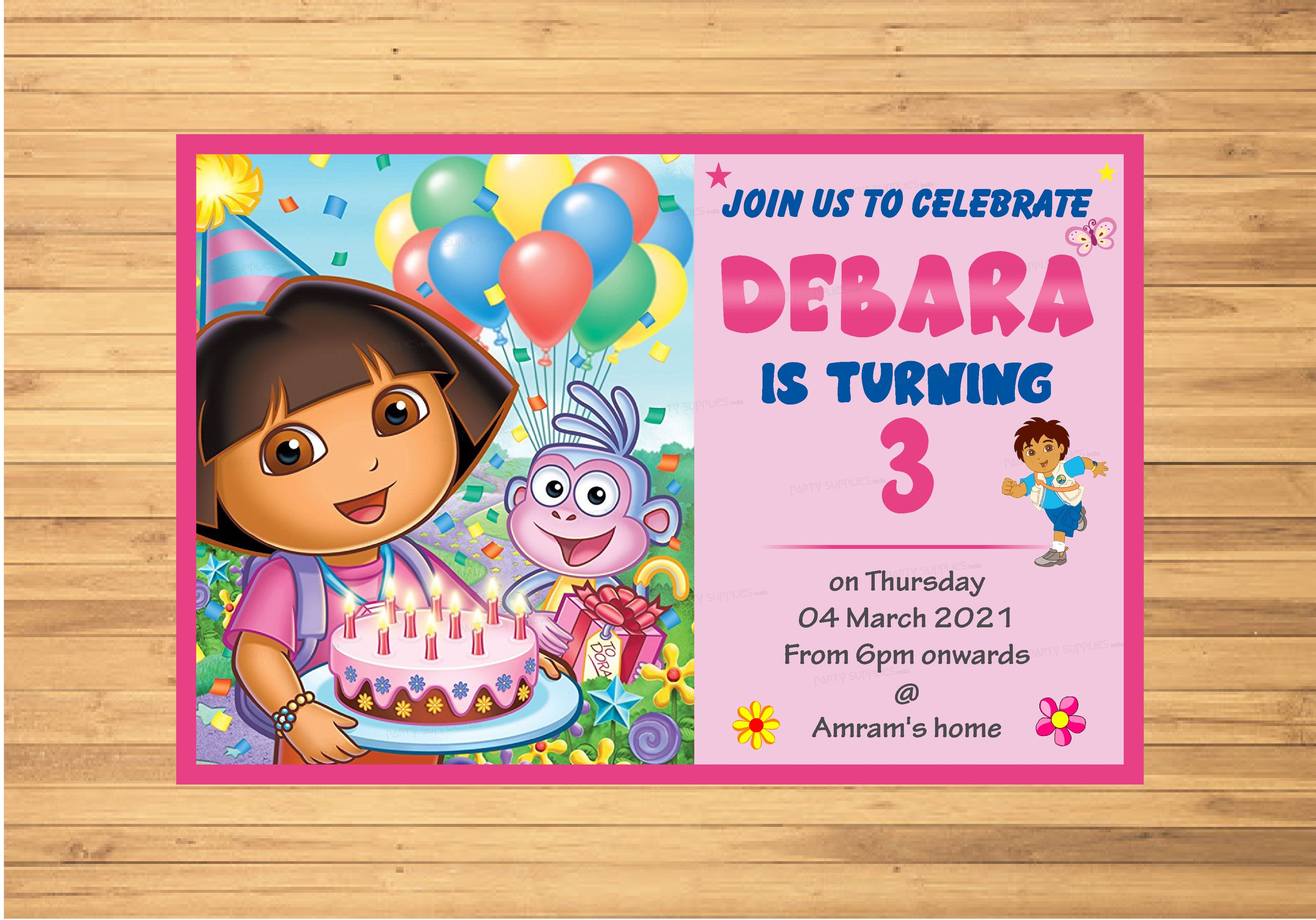 PSI Dora Theme Invite