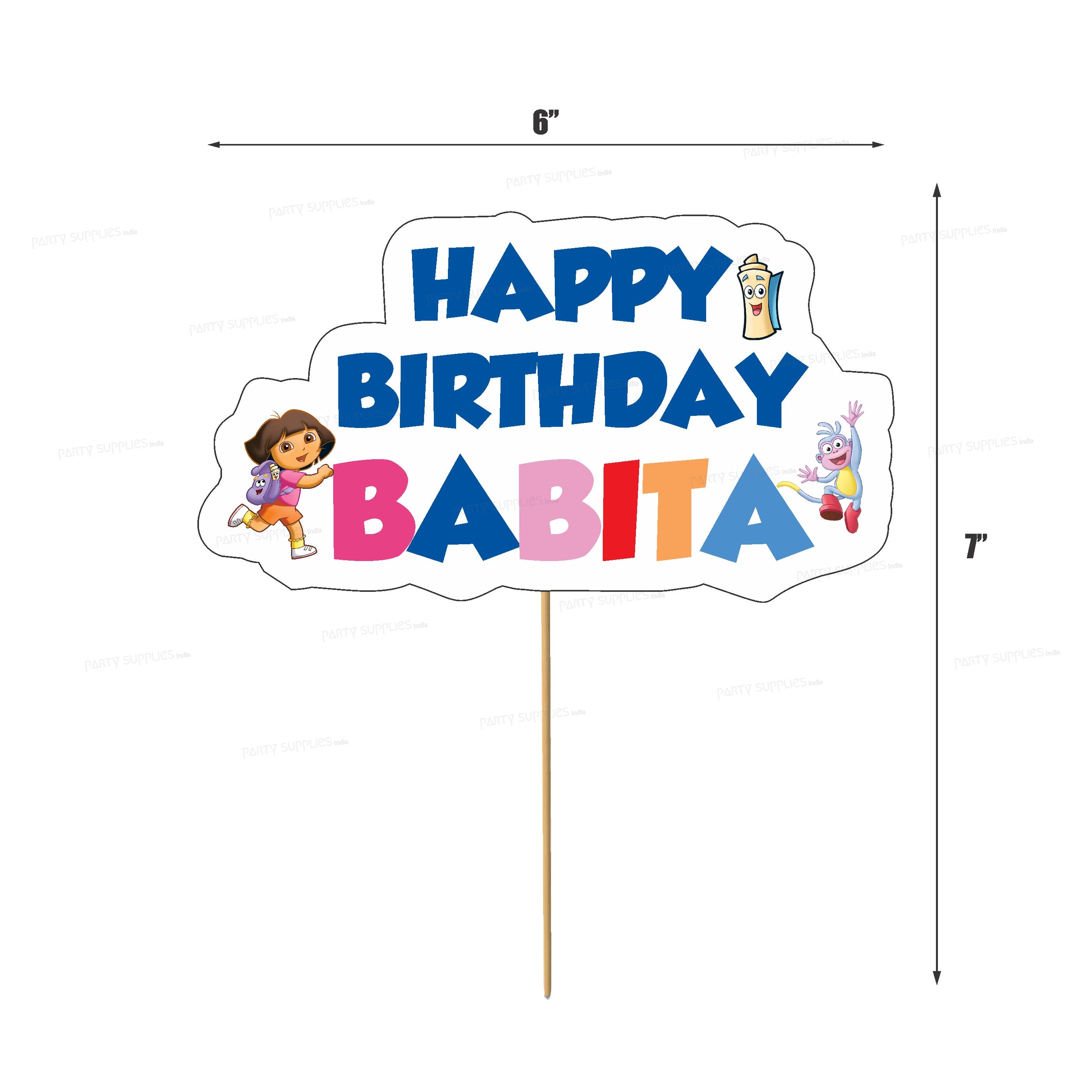 Dora Theme Cake Topper