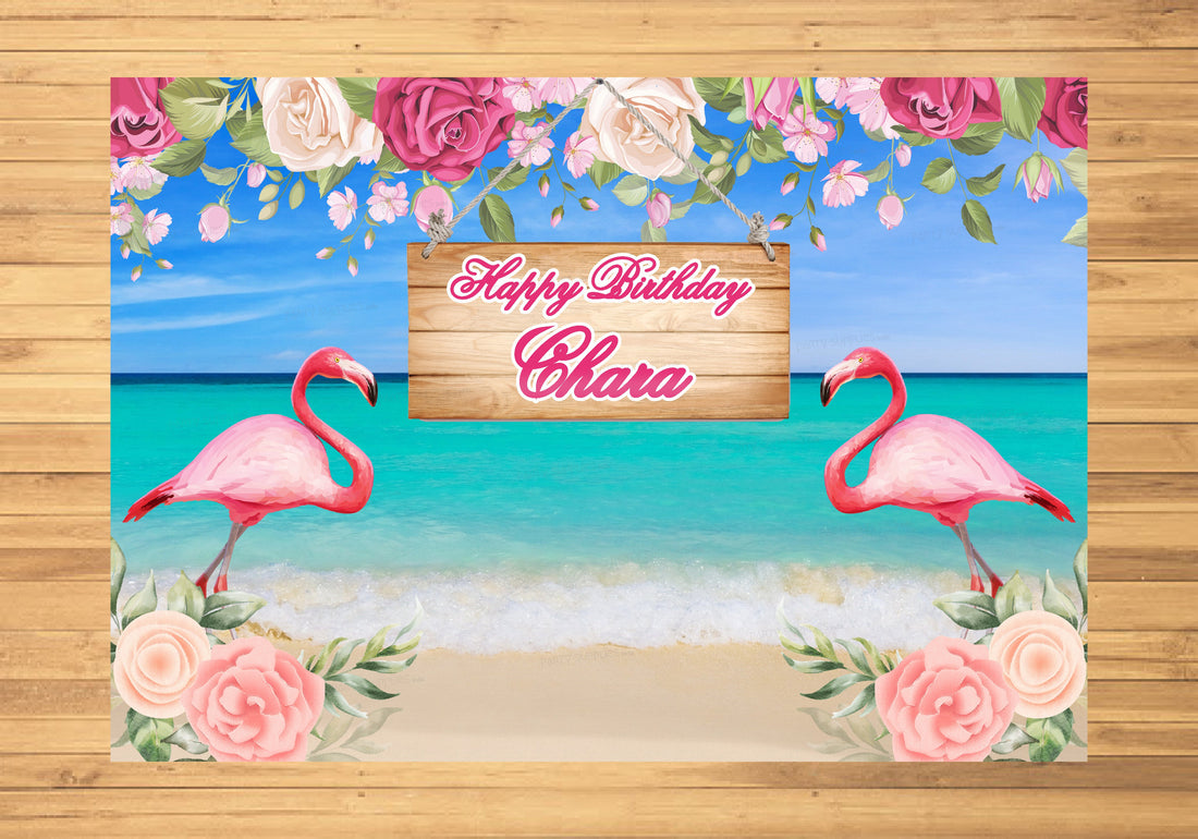 Flamingo Theme Customized Backdrop
