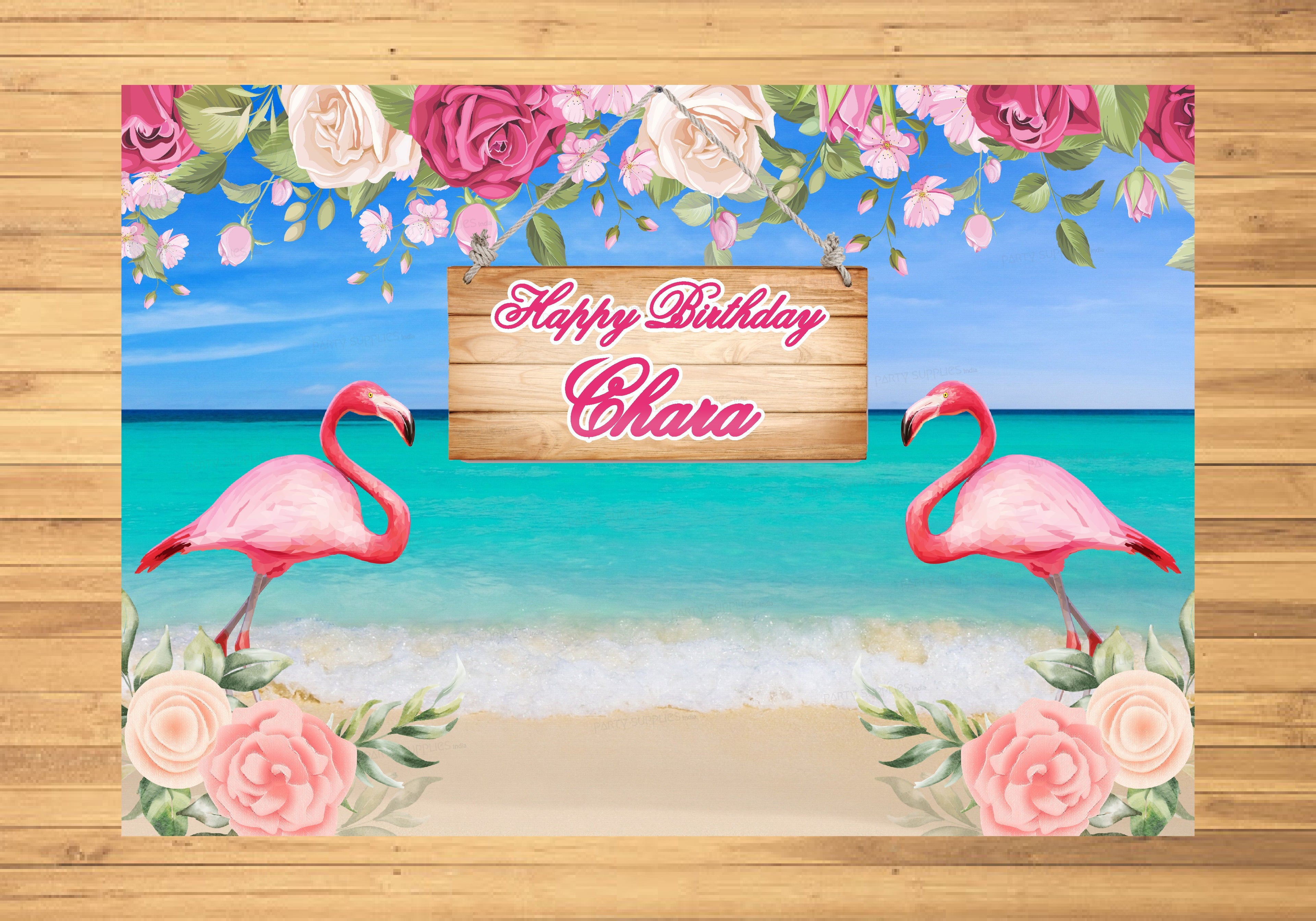 Flamingo Theme Customized Backdrop