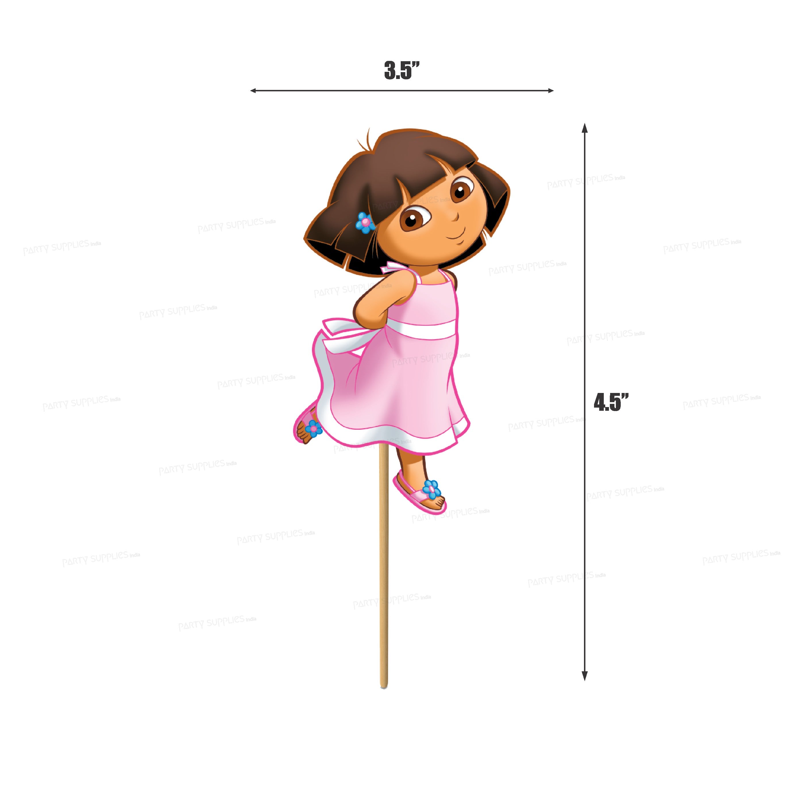 Dora Theme Cup Cake Topper