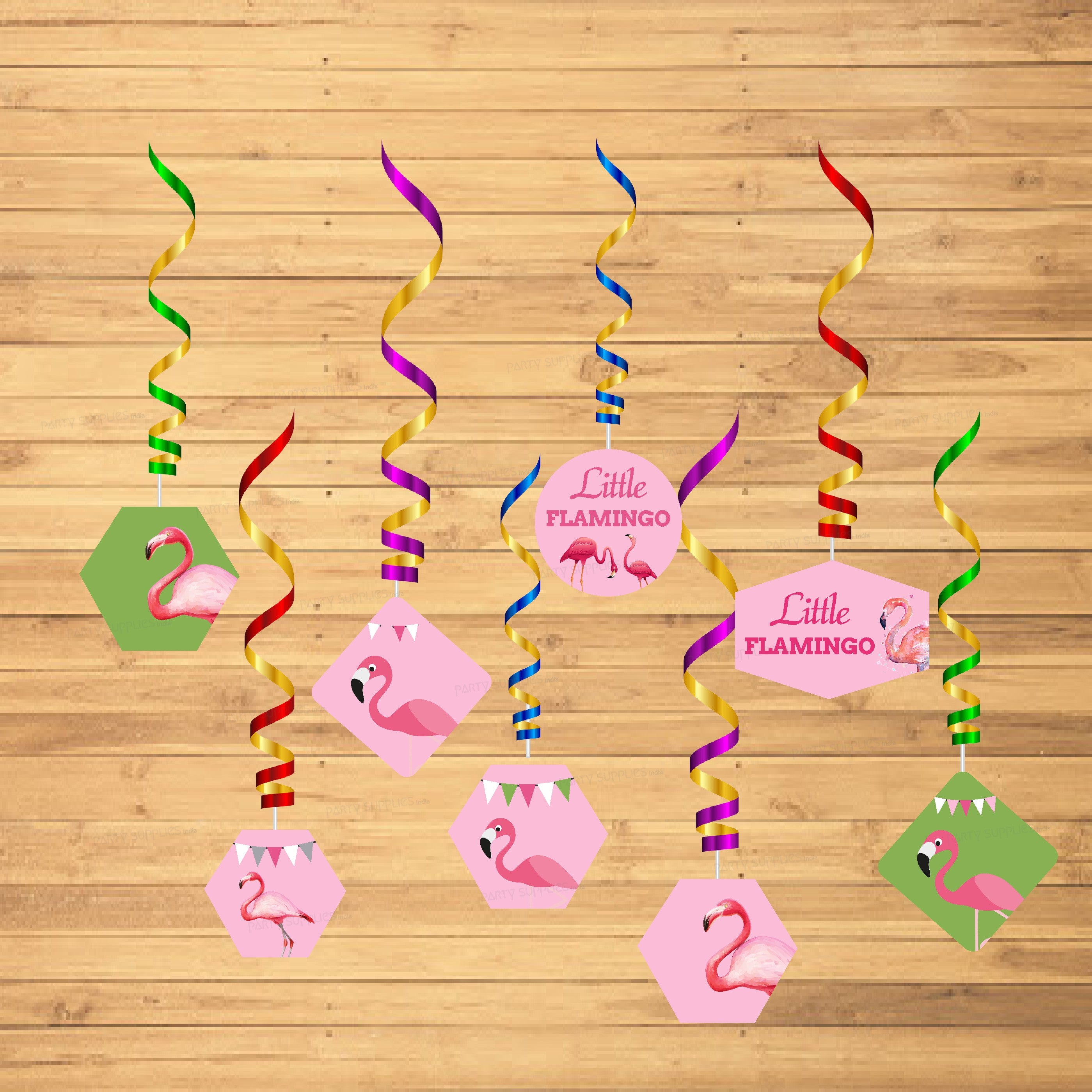 Flamingo Theme Swirls