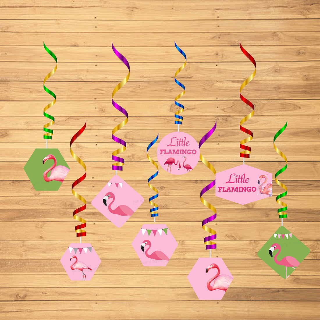 Flamingo Theme Swirls