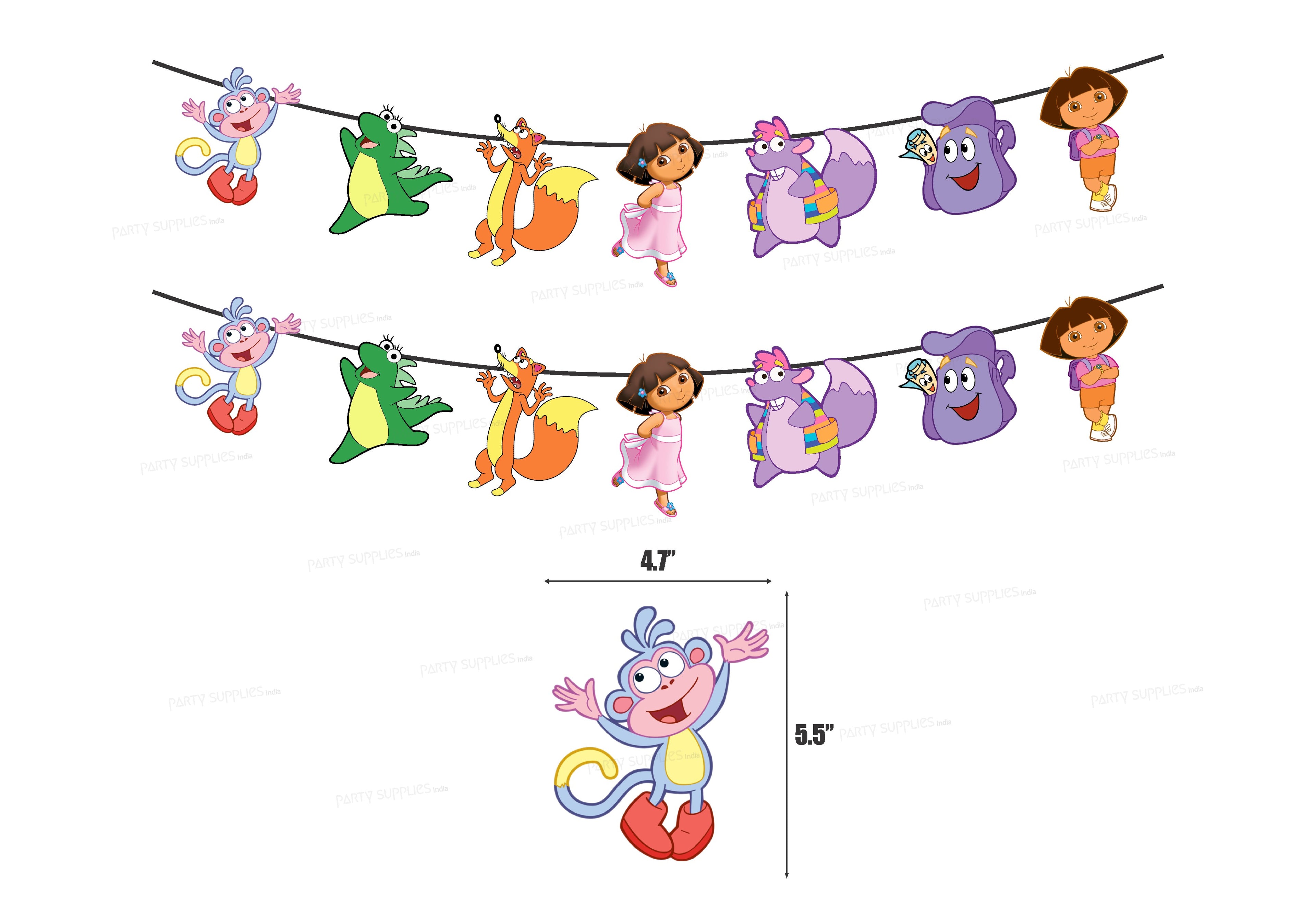 Dora Theme Characters Hanging