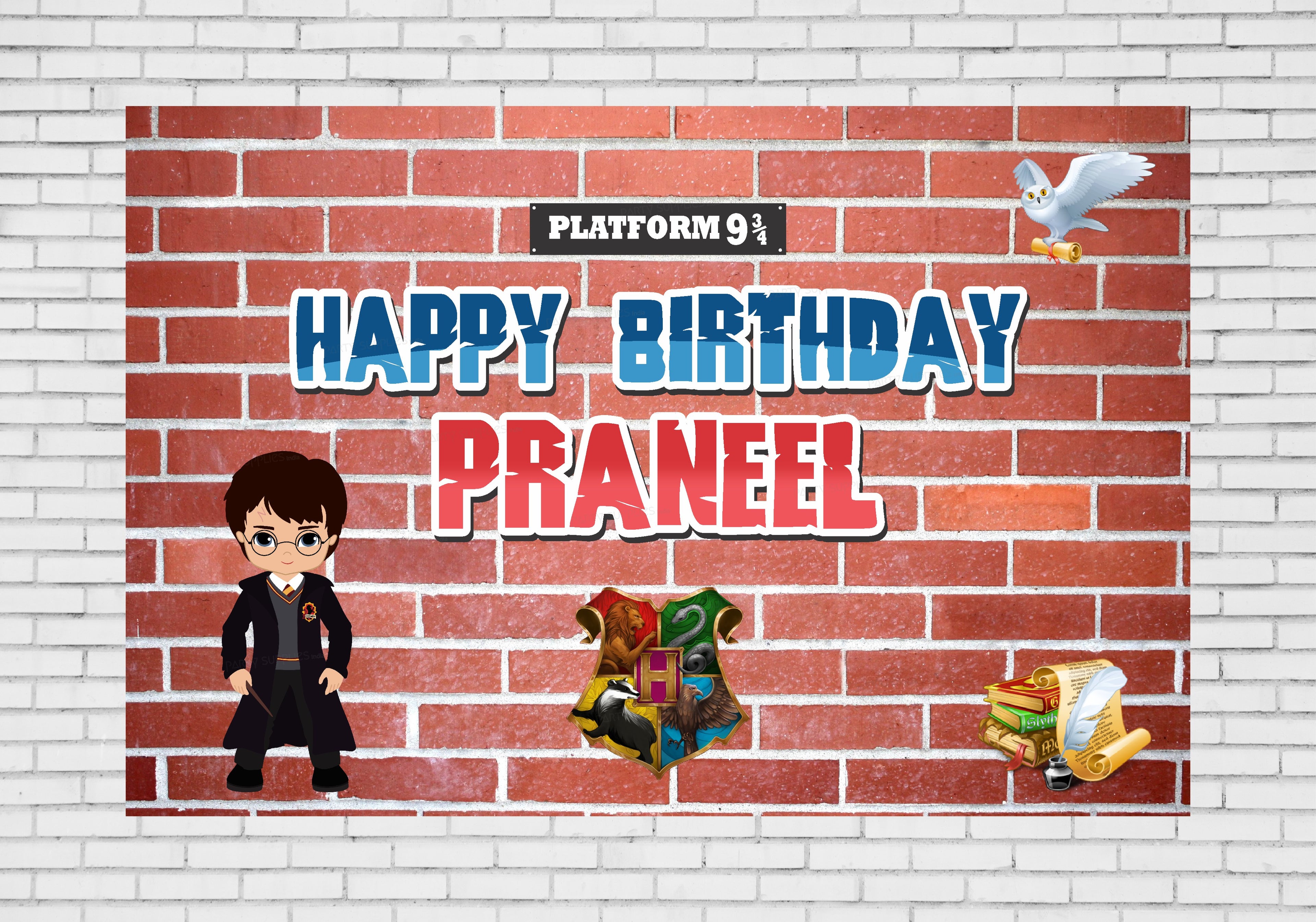 Harry Potter Theme Personalized Backdrop