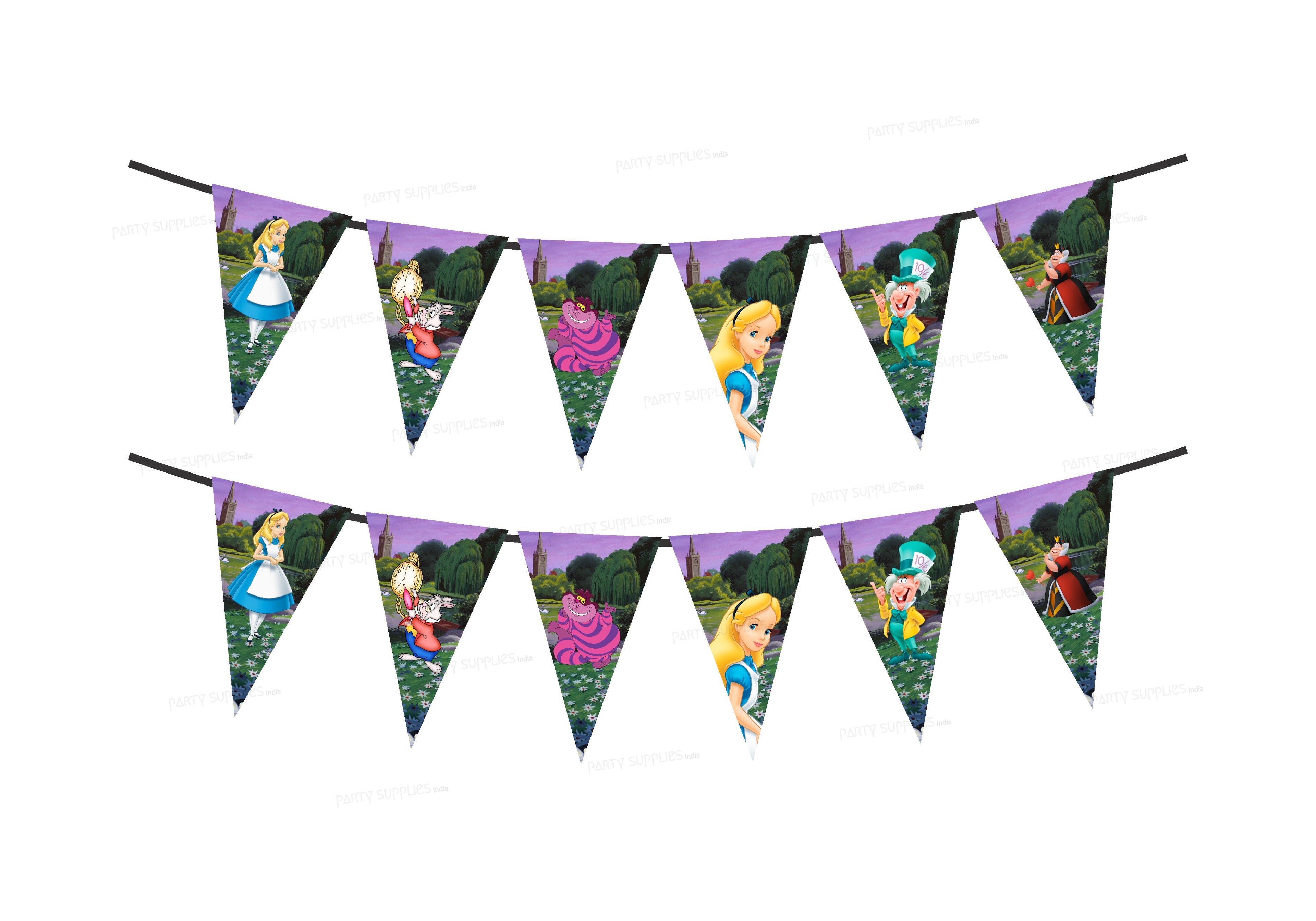 Alice in Wonderland Flag Bunting