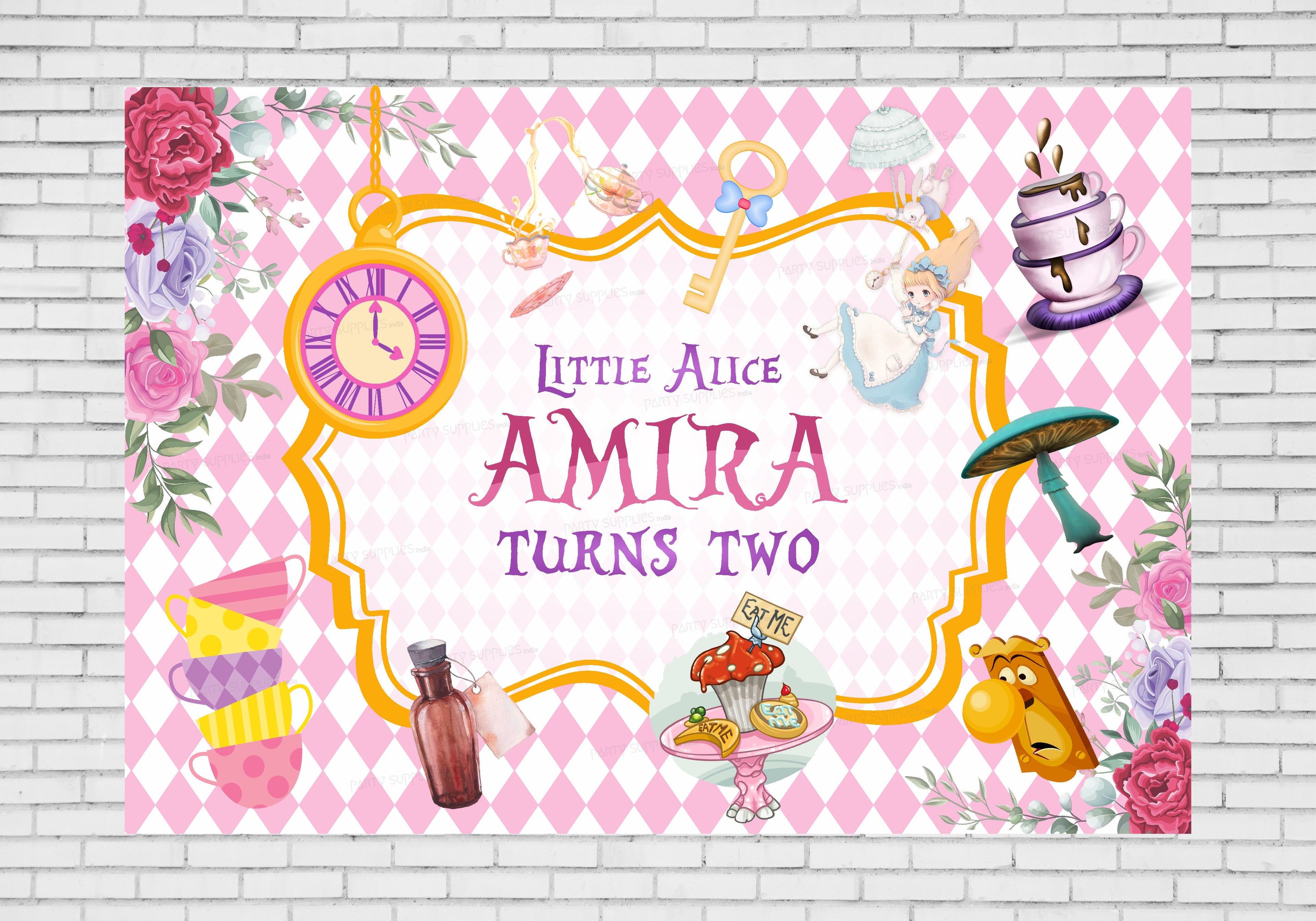 Alice in Wonderland Customized Backdrop