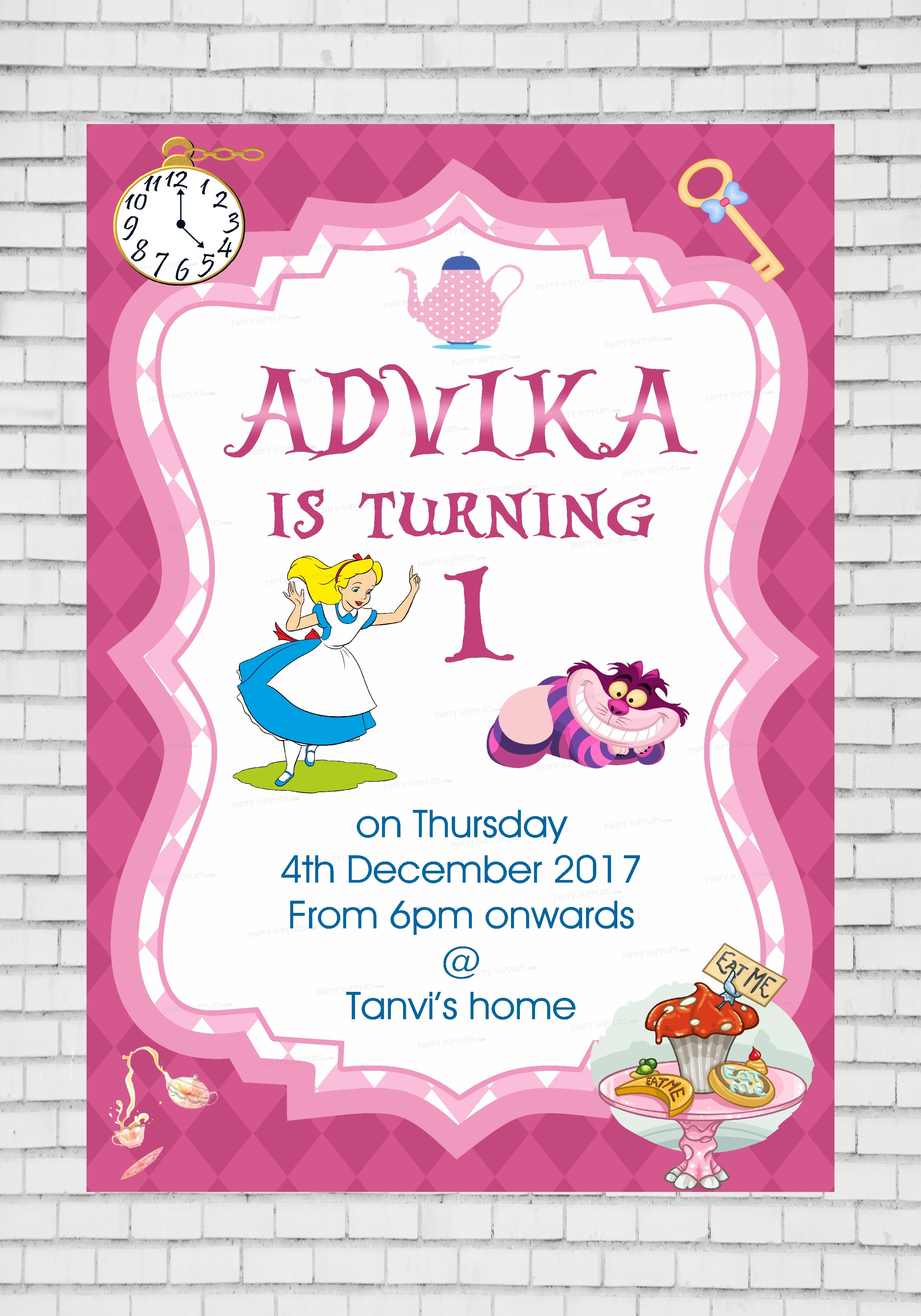 Alice in Wonderland Invite