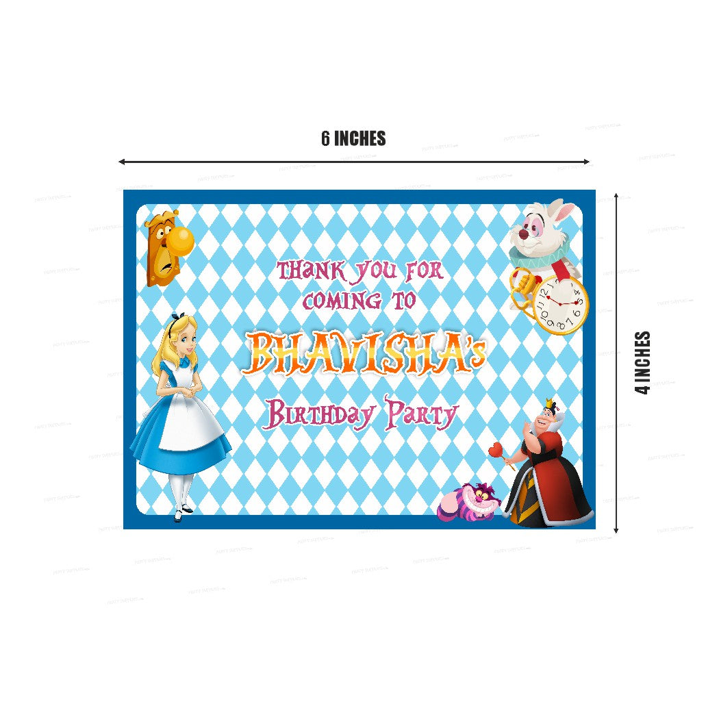 Alice in Wonderland Theme Thank You Card