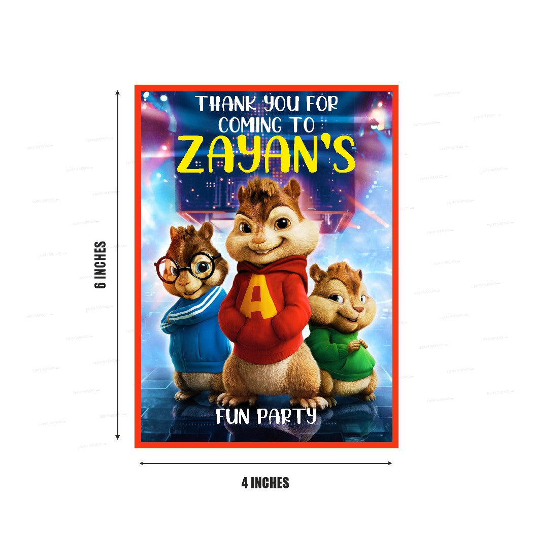 Alvin and Chipmunks Theme Thank You Card
