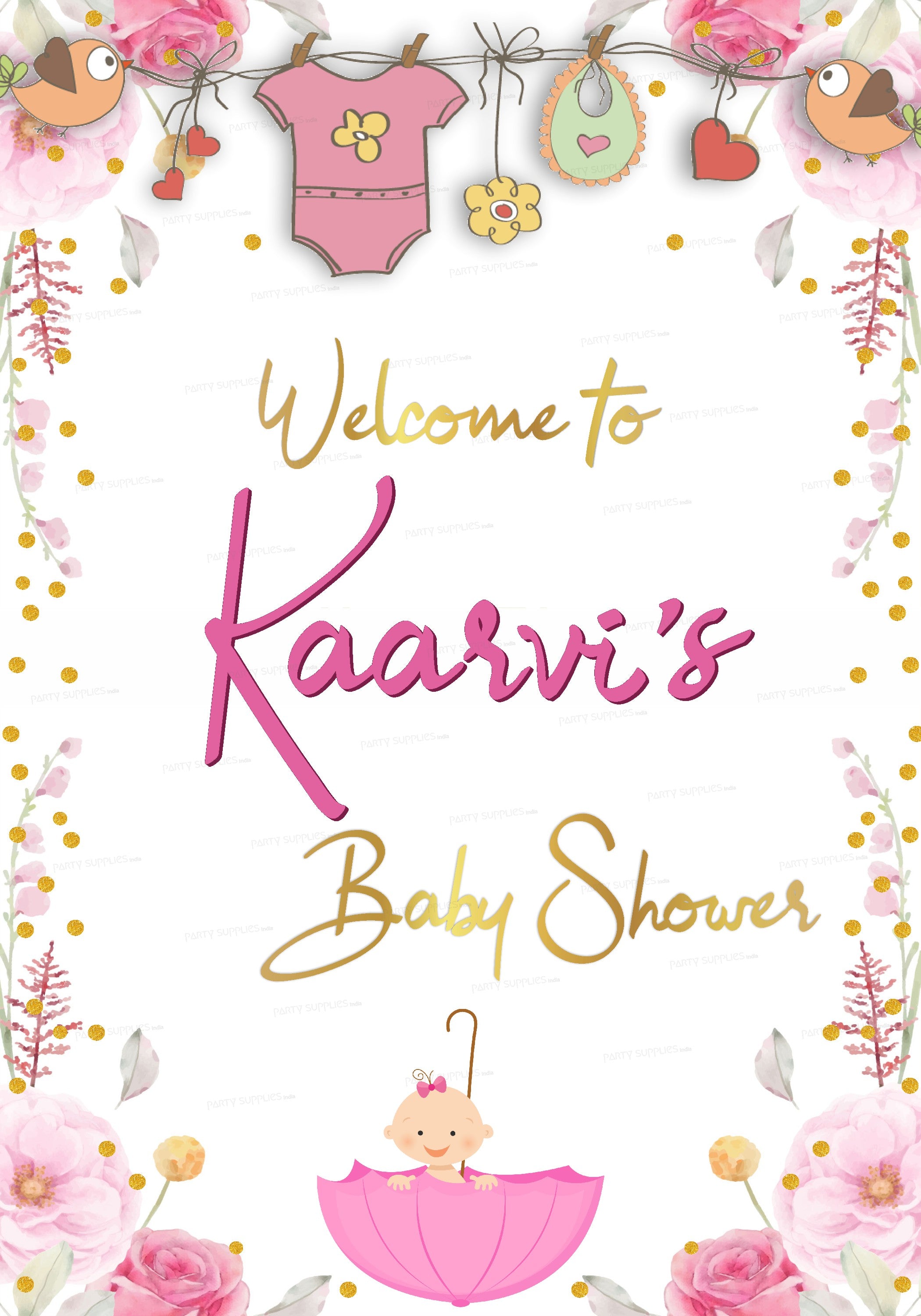 PSI Baby Shower Theme Customized Board Birthday party online