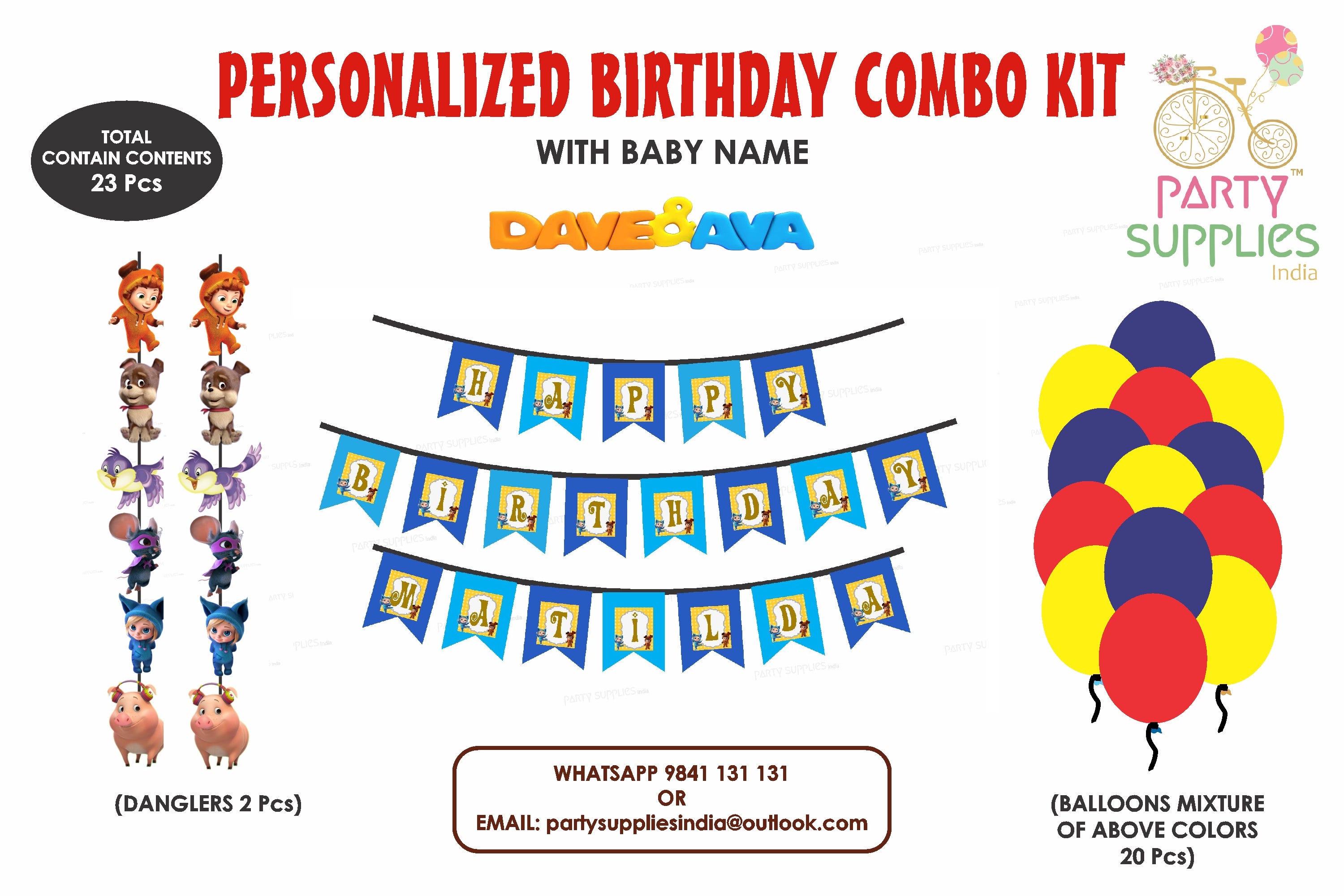 Dave & AvaTheme Basic Combo Kit - image 1 of 4 | Party Supplies India