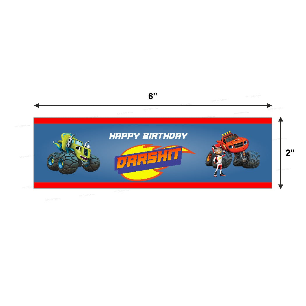 BLAZE AND THE MONSTER MACHINES THEME WATER BOTTLE STICKER