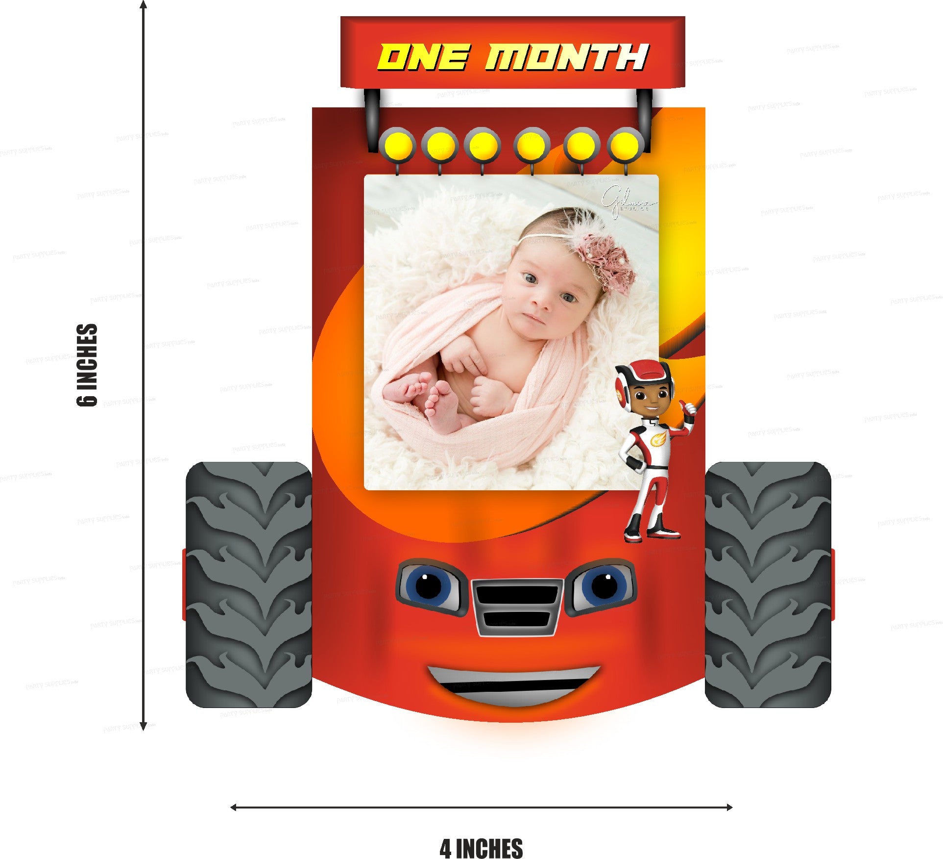 Blaze and the Monster Theme 12 Months Photo Banner