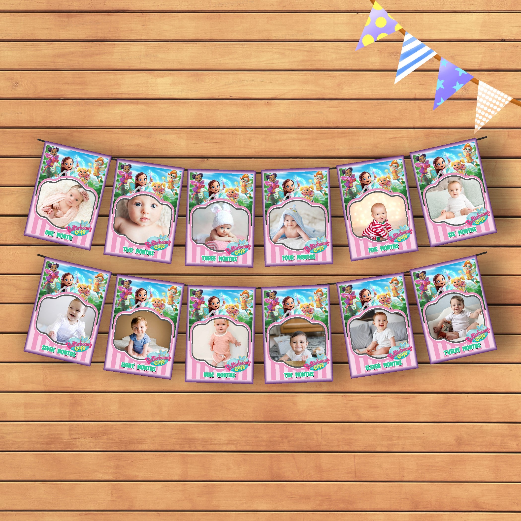 Butter Beans Theme 12 Months Photo Banner