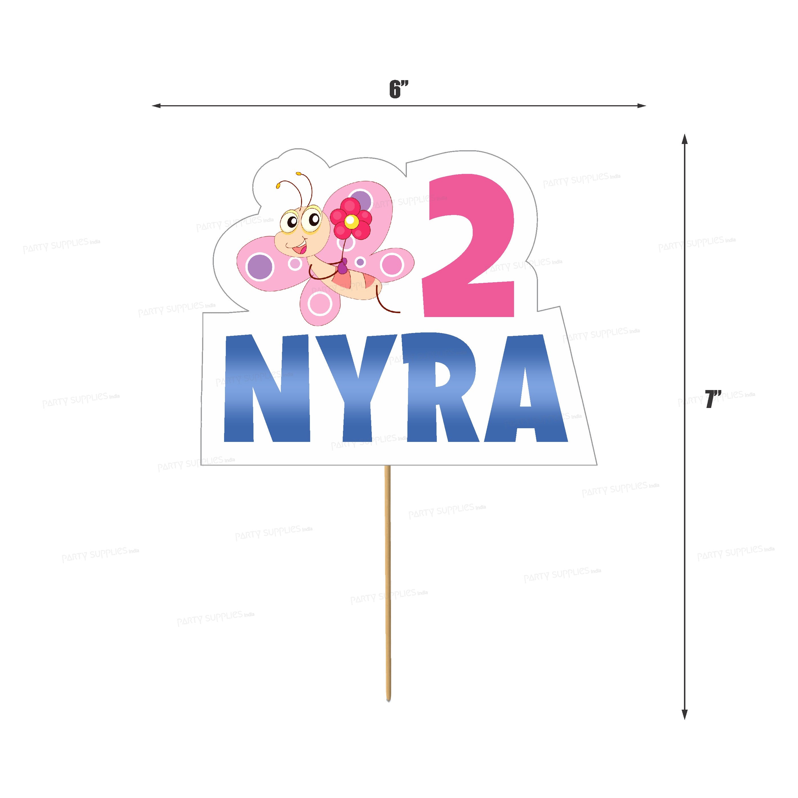 Butterfly Theme Customized Cake Topper