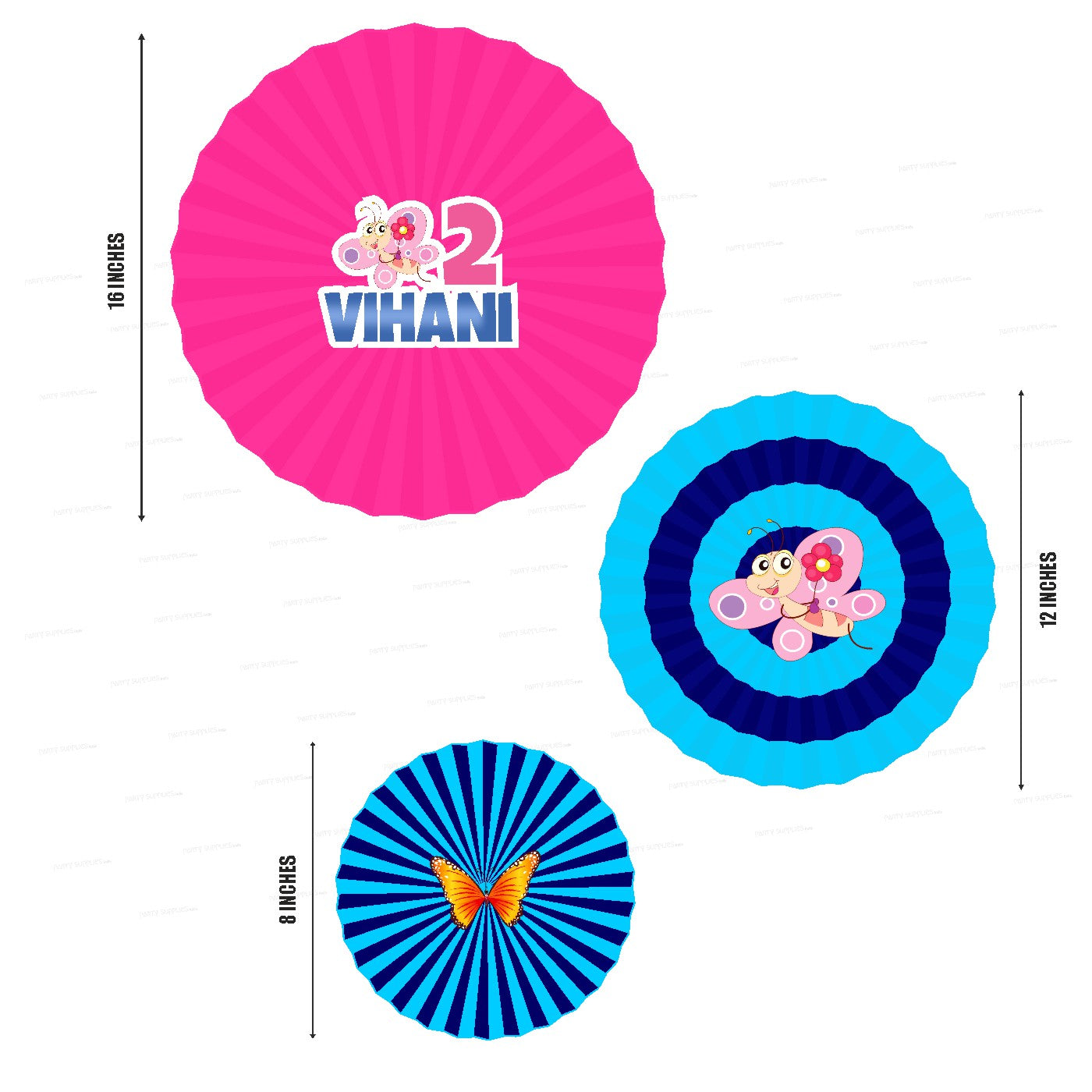 Butterfly Theme Paper Fan